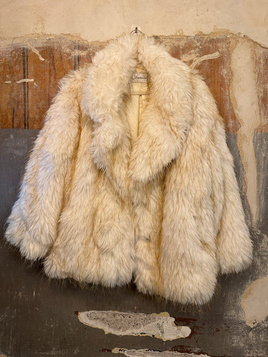 ECOPELLICCIA BIANCA E BEIGE