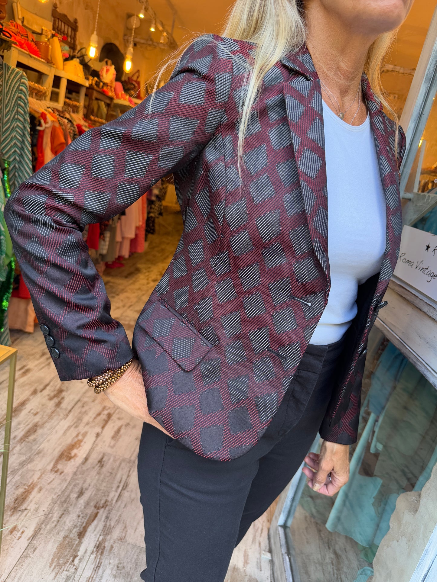 BLAZER EMPORIO ARMANI BORDEAUX FANTASIA