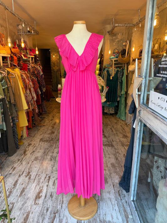 ABITO TWIN SET PLISSÈ FUCSIA