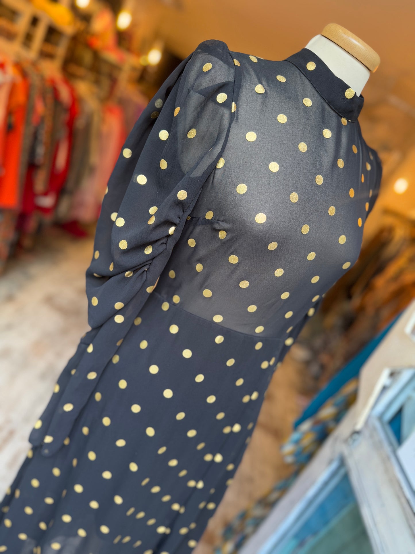 ABITO MIDÌ MARIUCCIA MILANO NERO POIS ORO
