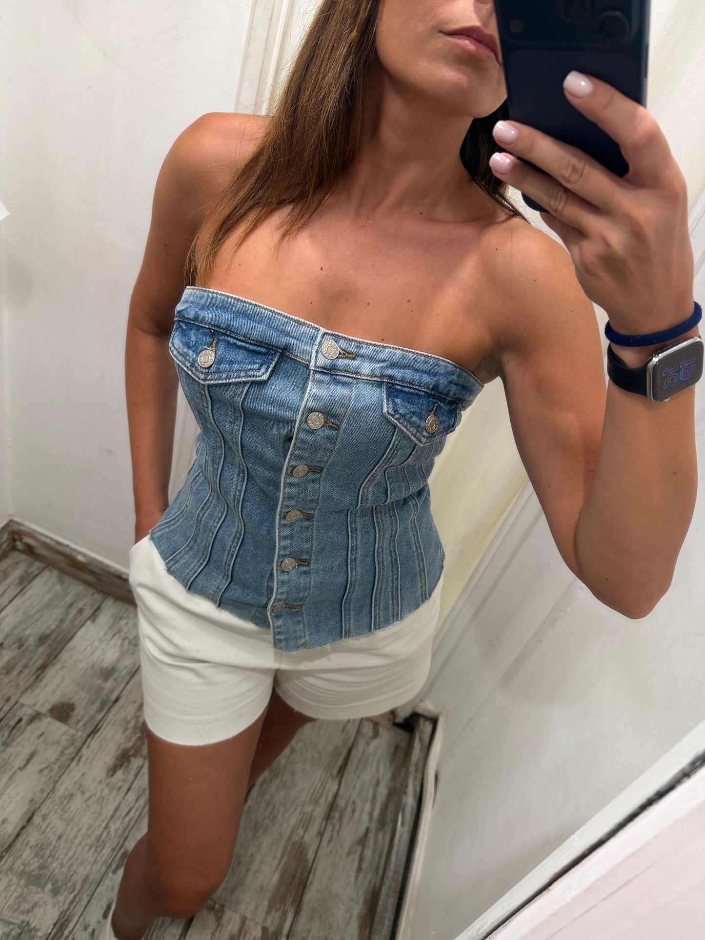 CORPETTO DENIM CON BOTTONI
