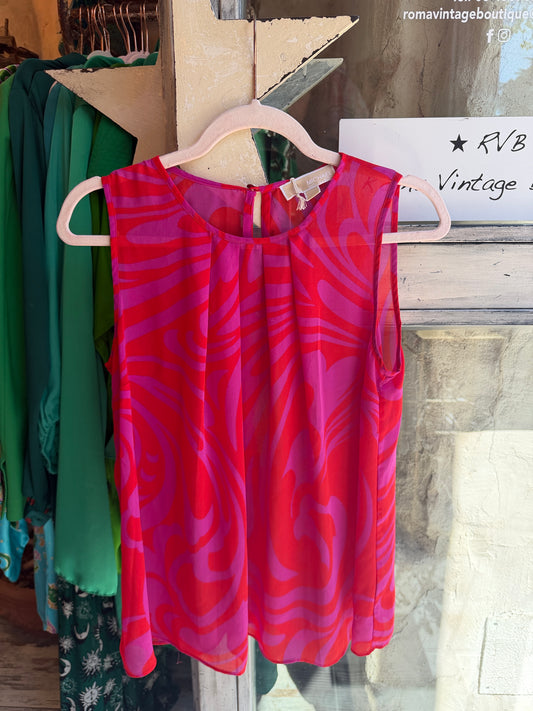 NEW COLLECTION - TOP MICHAEL KORS ZEBBRATO ROSSO e CICLAMINO
