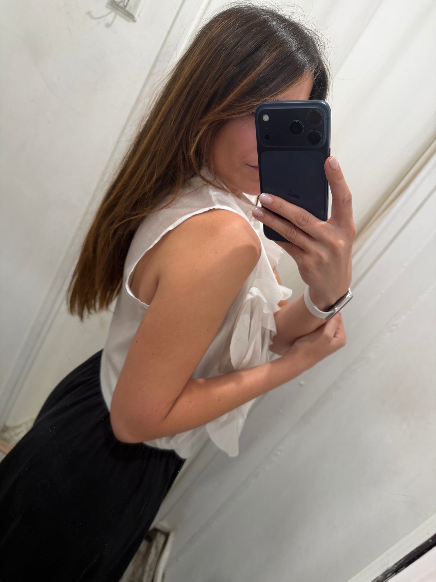 NEW COLLECTION - CAMICIA ROUCHES BIANCO