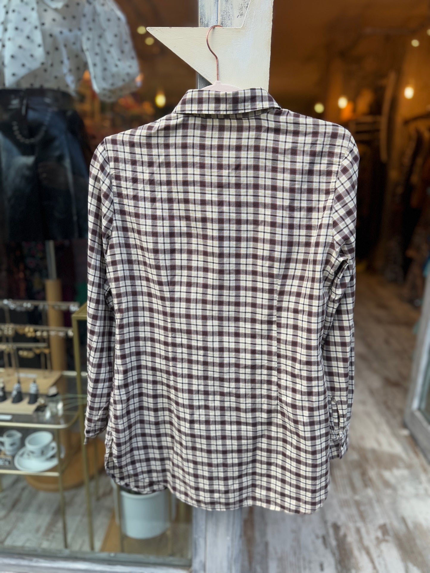 CAMICIA MAYER&DANIEL QUADRETTI MARRONE