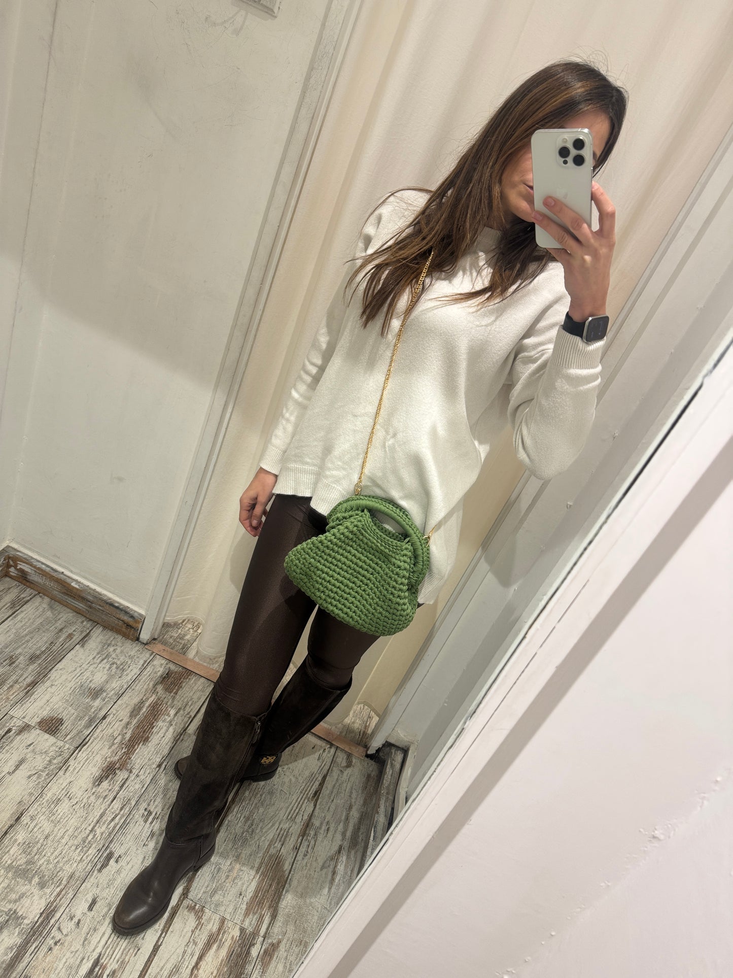 BORSA CROCHET VERDE