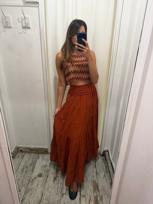 GONNA LUNGA FASCIA ARANCIO