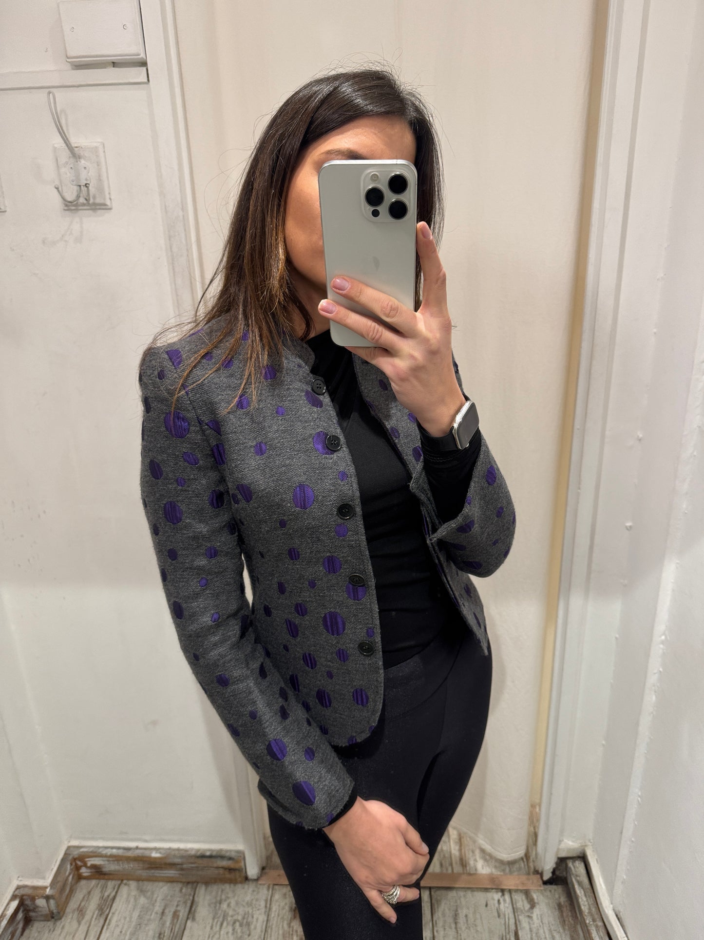 BLAZER EMPORIO ARMANI GRIGIO E VIOLA