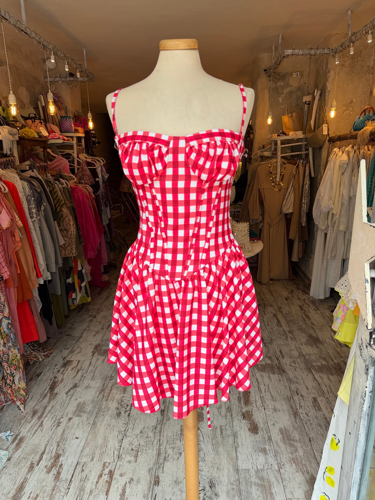 NEW COLLECTION - ABITO VICHY ROSSO