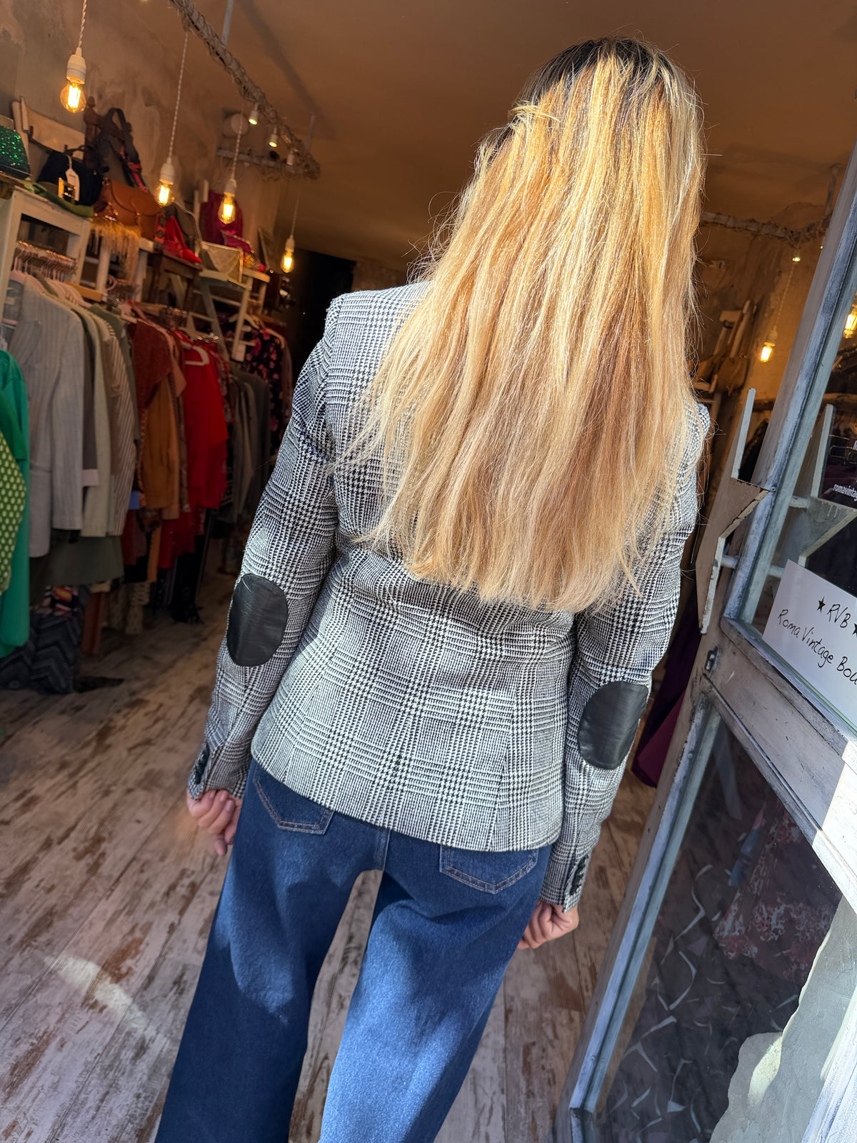 BLAZER MICHAEL KORS PRINCIPE DI GALLES E PELLE