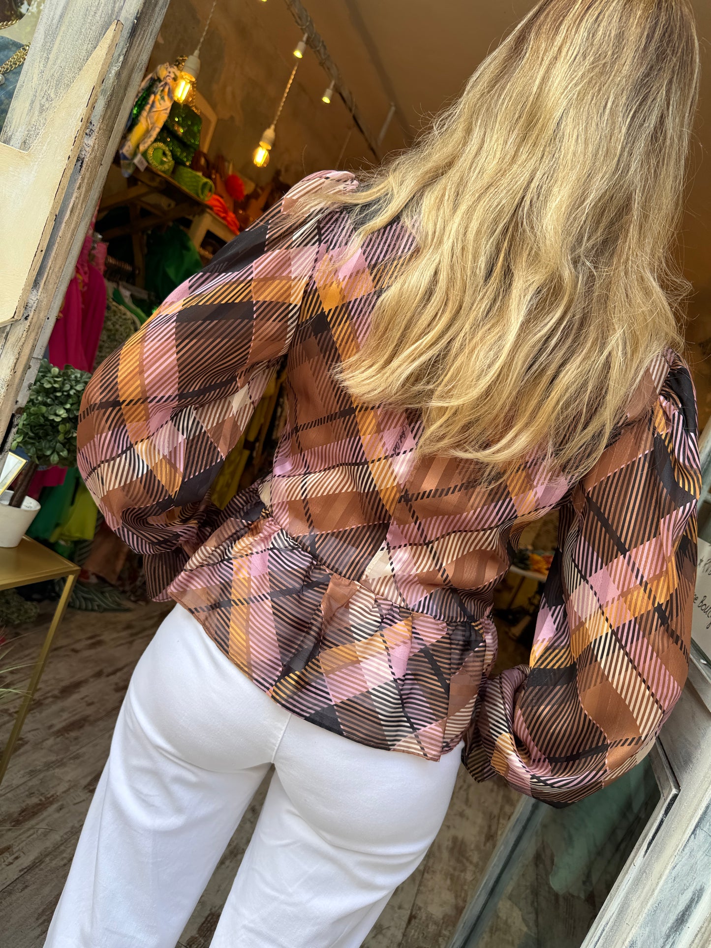 CAMICIA FANTASIA SCOZZESE GRANDE MARRONE