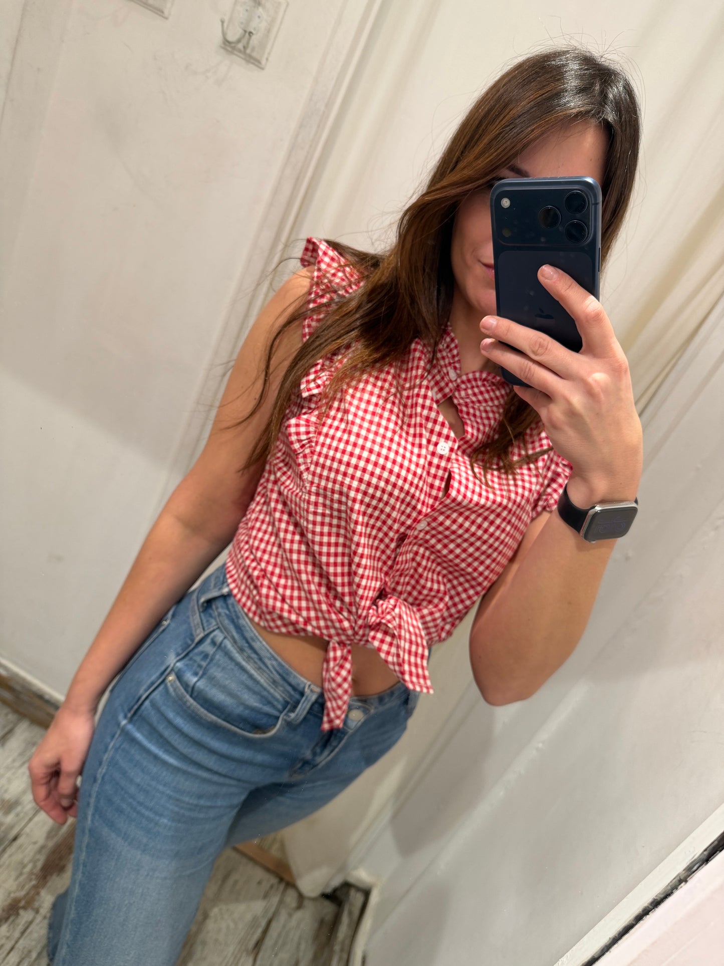 NEW COLLECTION - CAMICIA VICHY ROSSO E BIANCO