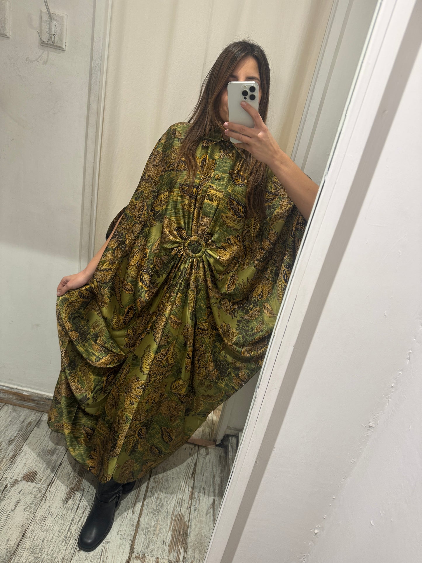 NEW COLLECTION - ABITO DRAPPEGGIO VERDE E ORO