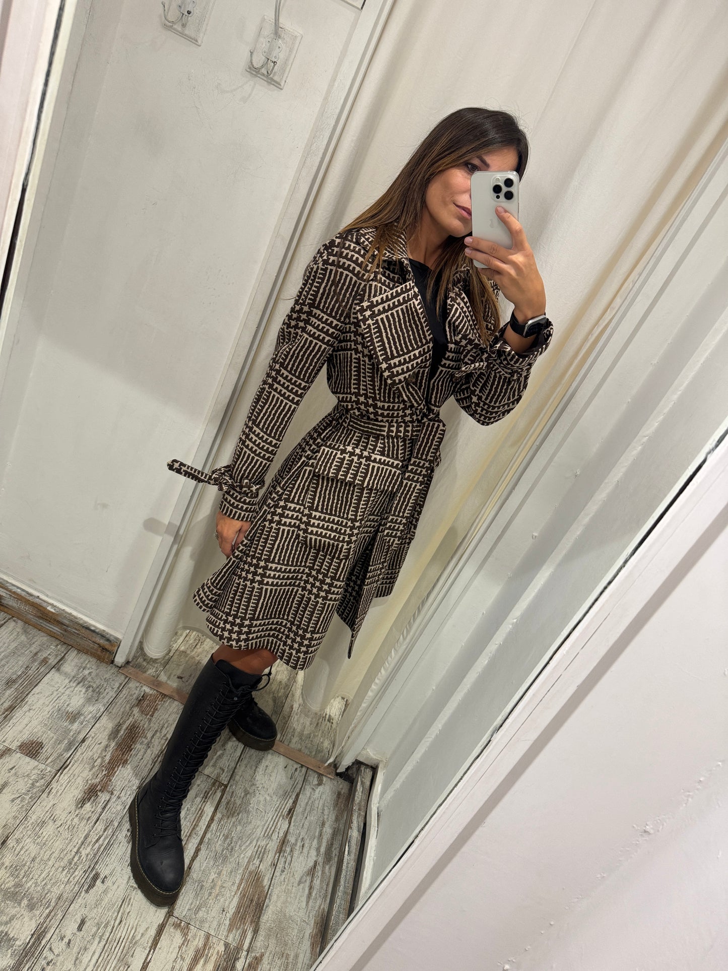 CAPPOTTO FERRAGAMO FANTASIA MARRONE