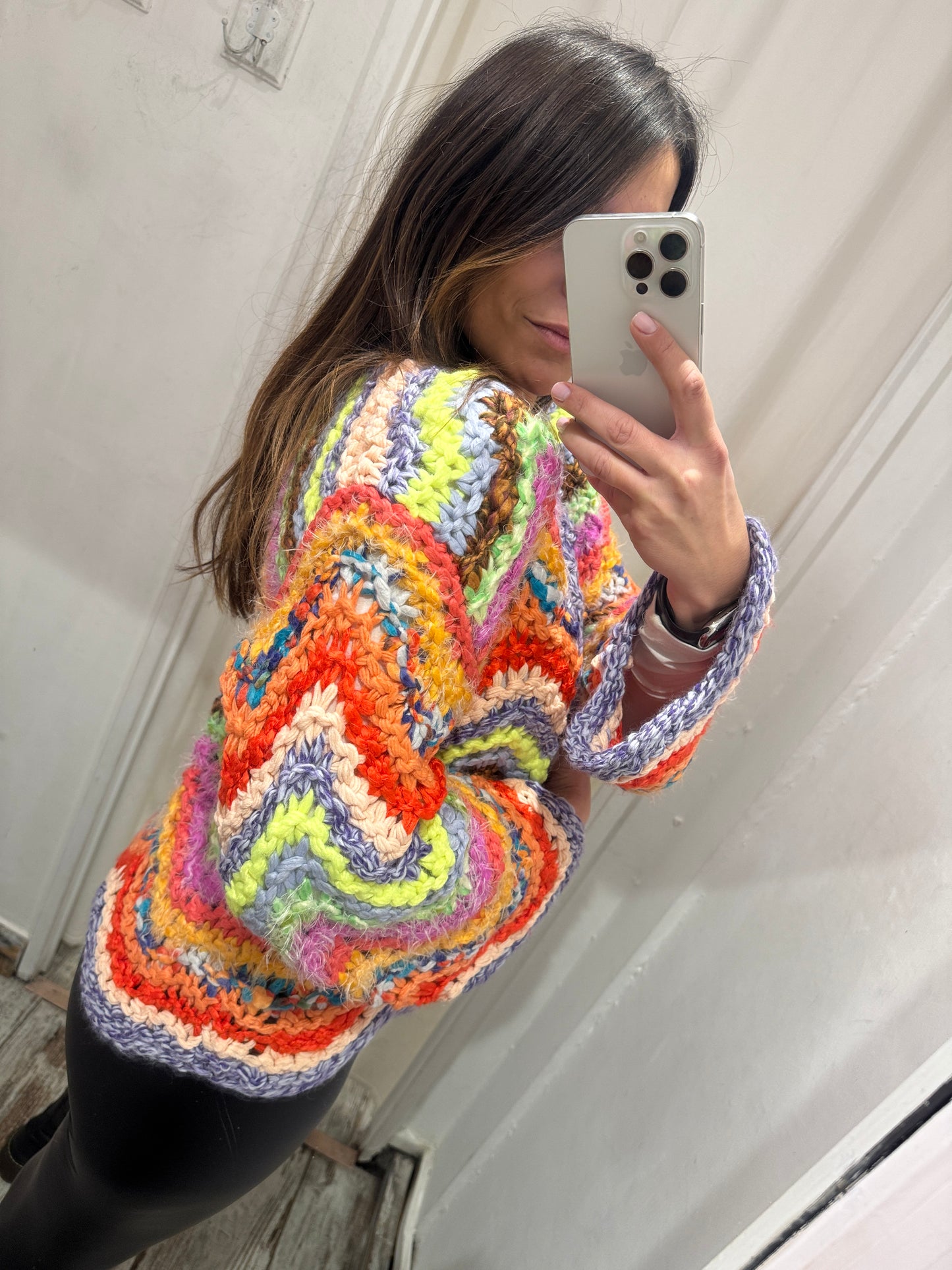 NEW COLLECTION - CARDIGAN UNCINETTO MULTICOLOR