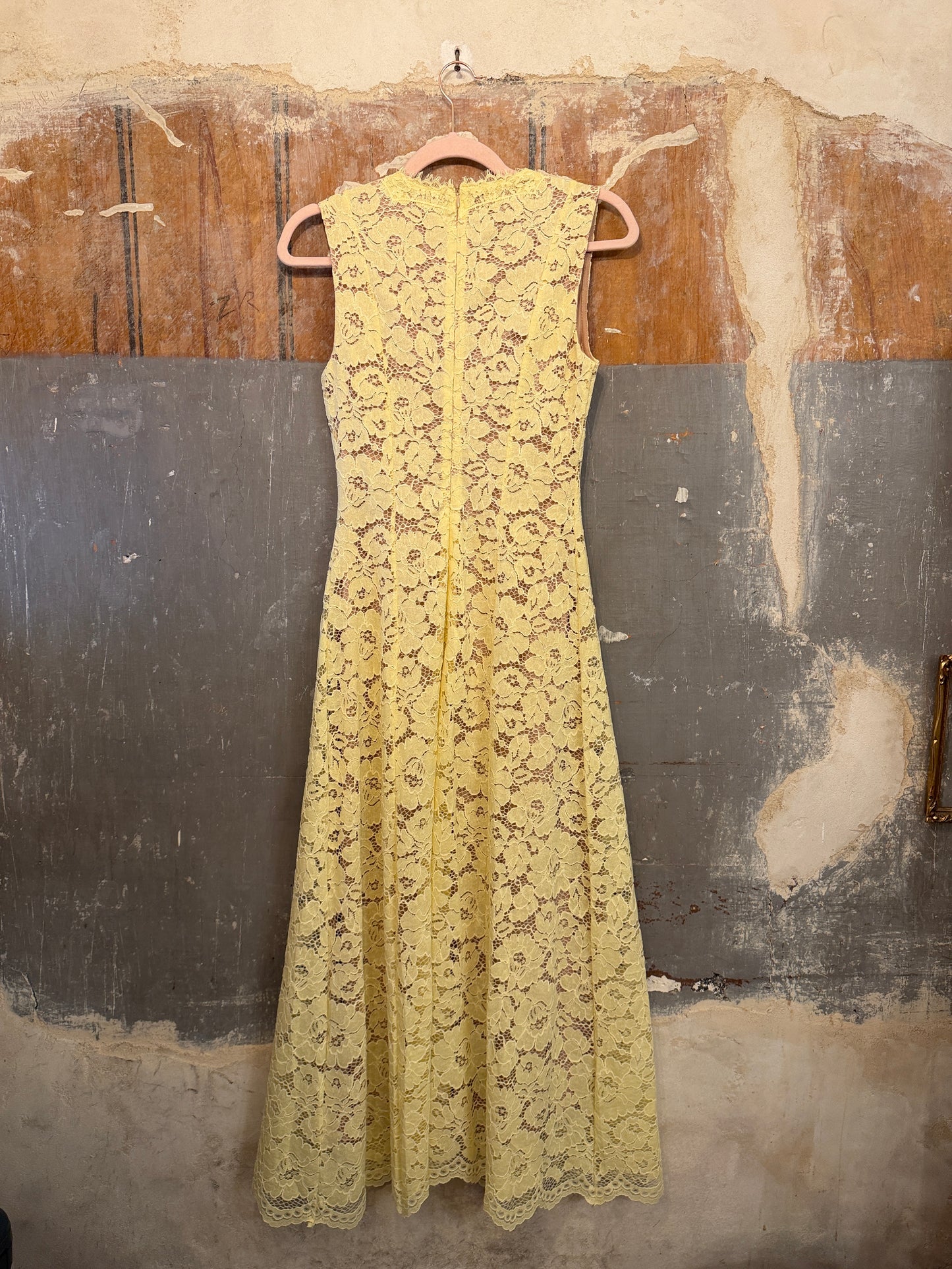 NEW COLLECTION - ABITO LONGUETTE PIZZO GIALLO