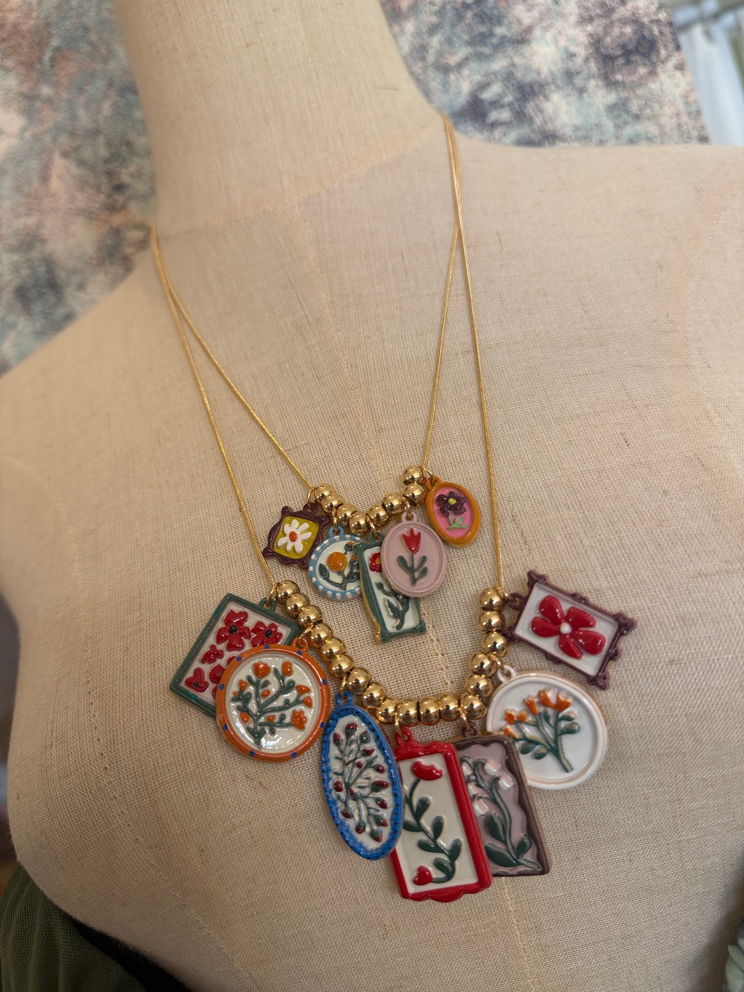 COLLANA DOPPIO FILO CHARMS