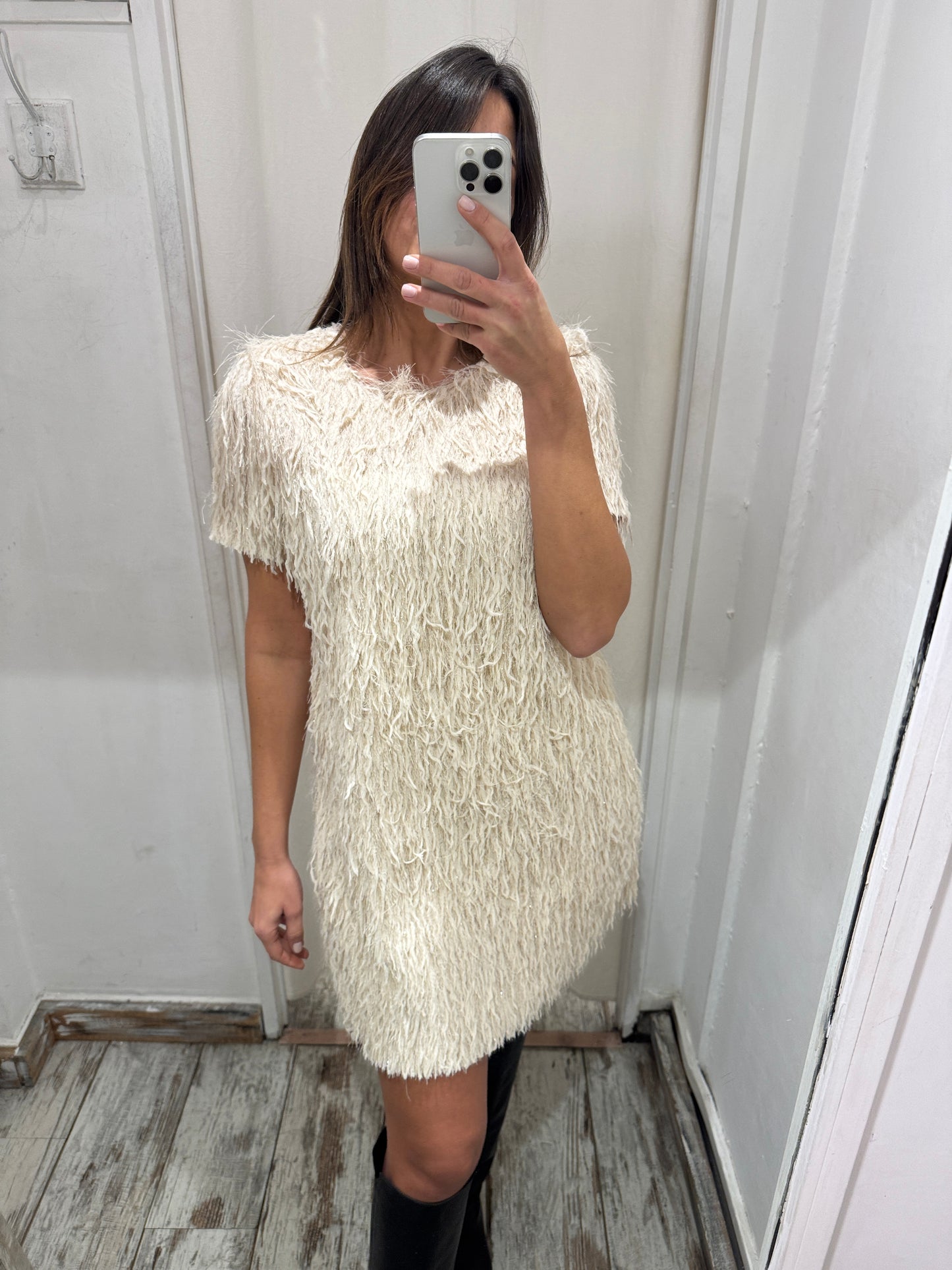 ABITO FRANGE LUREX PANNA