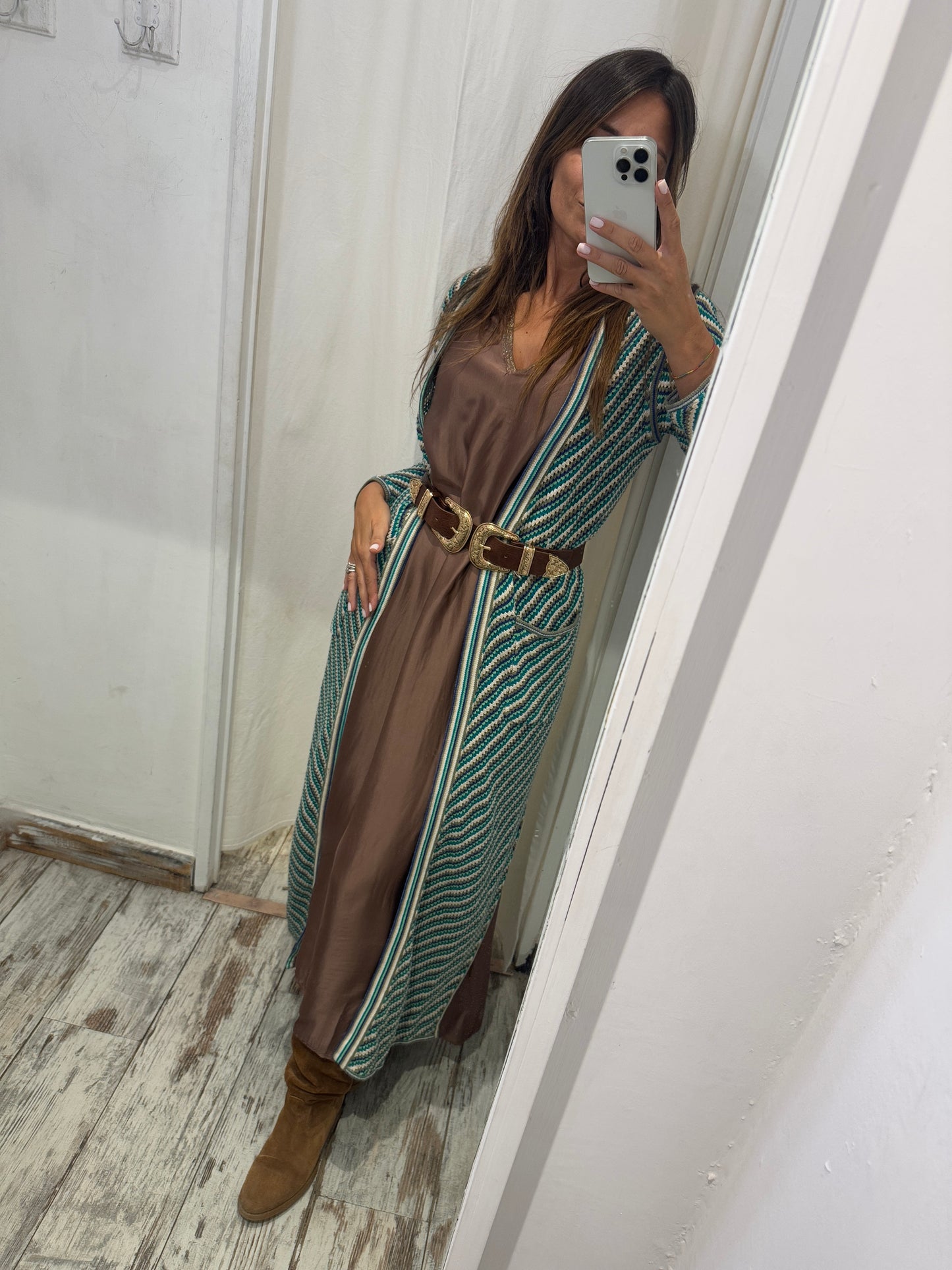 CARDIGAN LUNGO SWEET CASHMERE IN MAGLIA