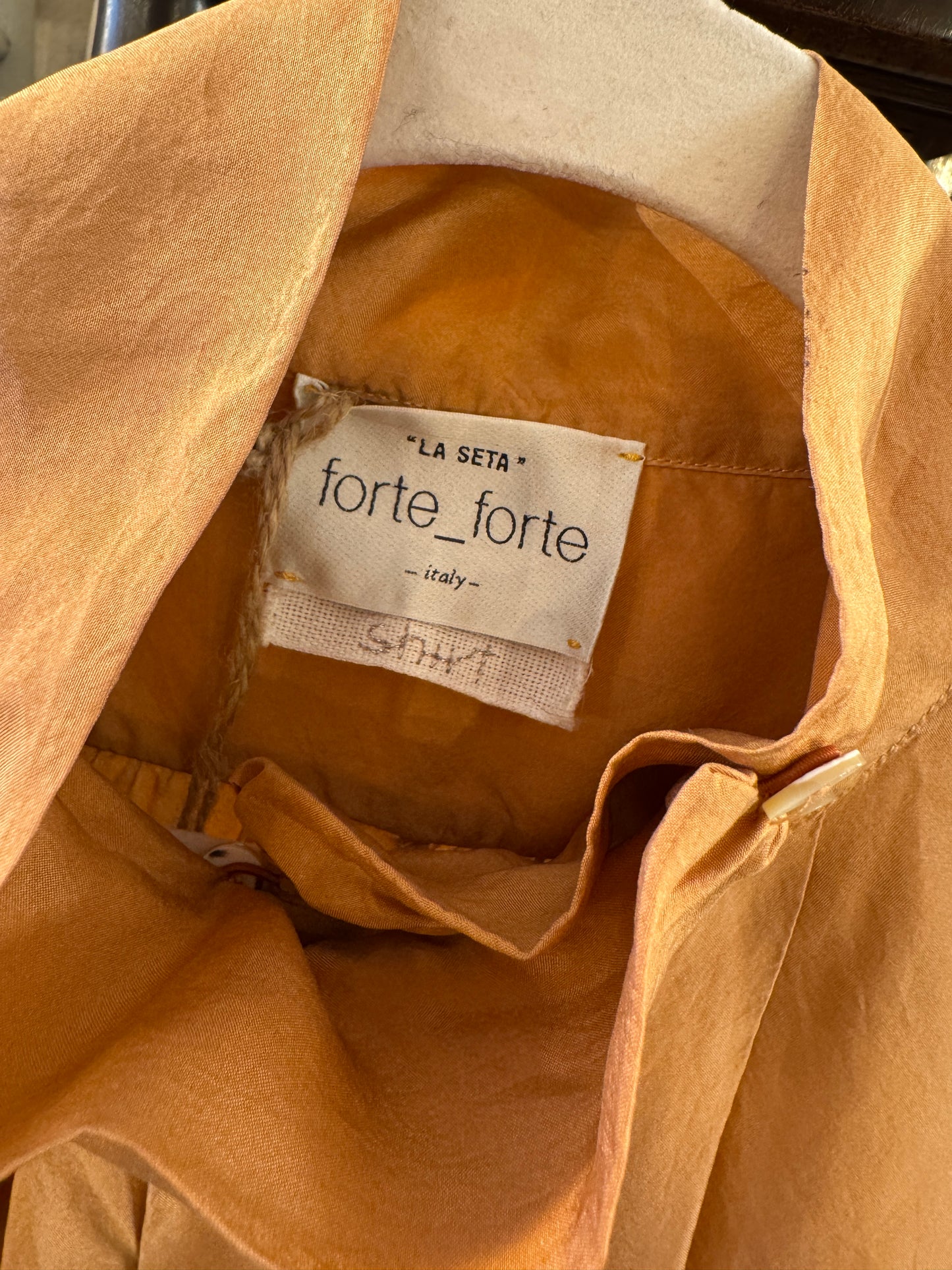 NEW COLLECTION - BLUSA FORTE FORTE SETA ARANCIO