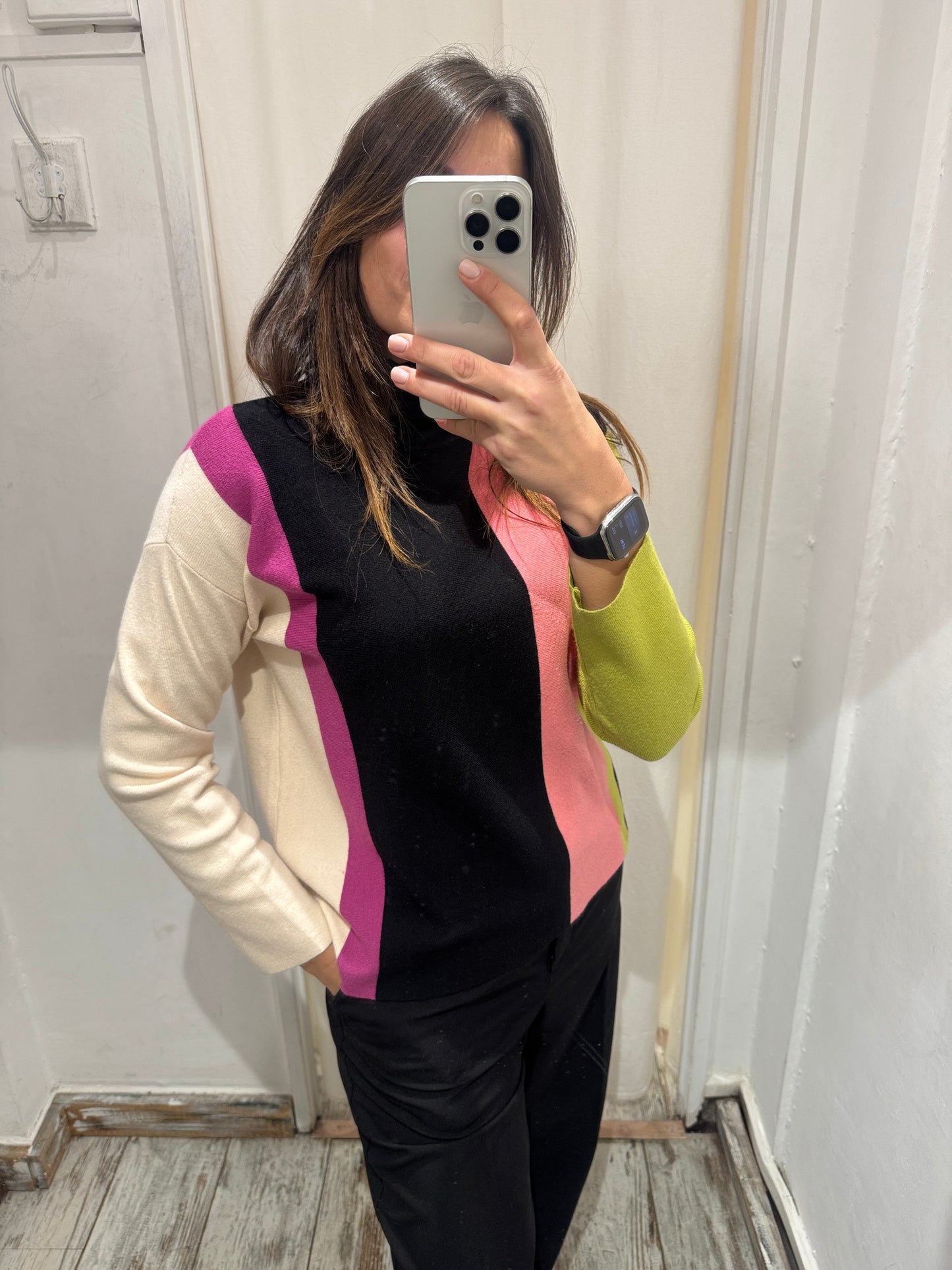 MAGLIA POUR MOI A RIGHE MULTICOLORE