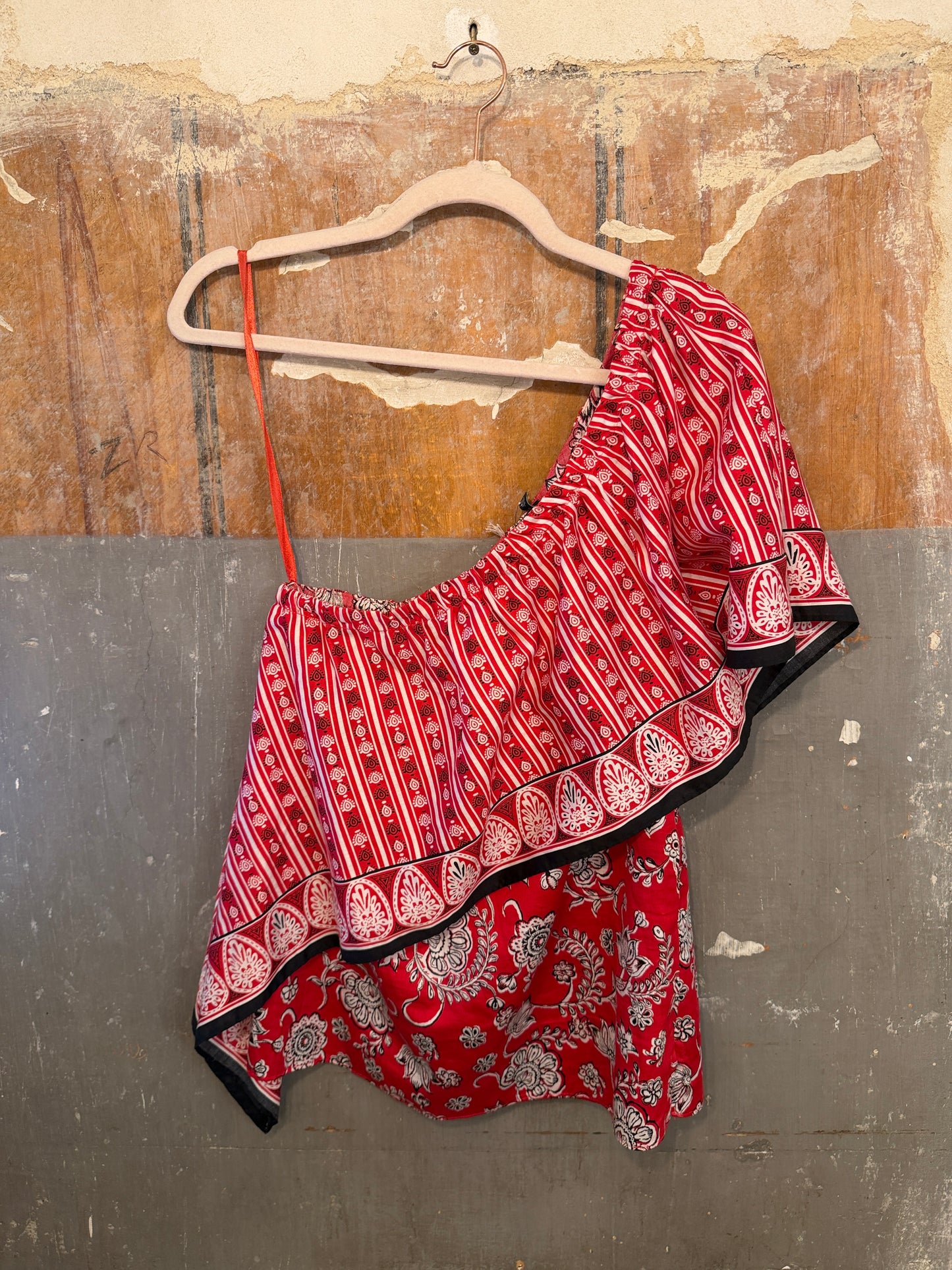 TOP MONOSPALLA RALPH LAUREN ROSSO FANTASIA
