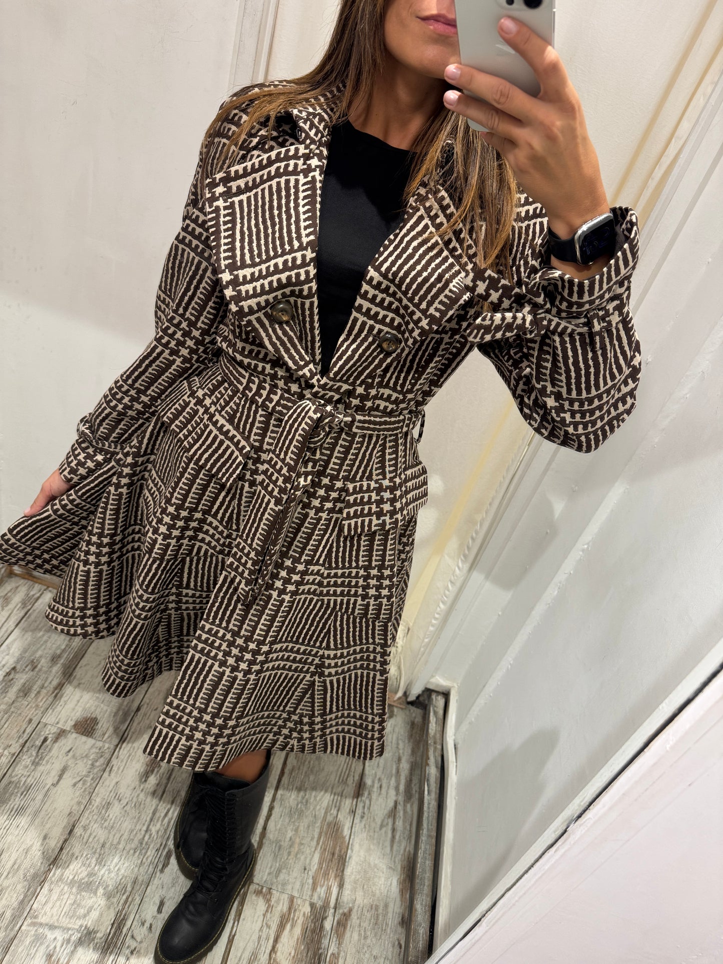 CAPPOTTO FERRAGAMO FANTASIA MARRONE