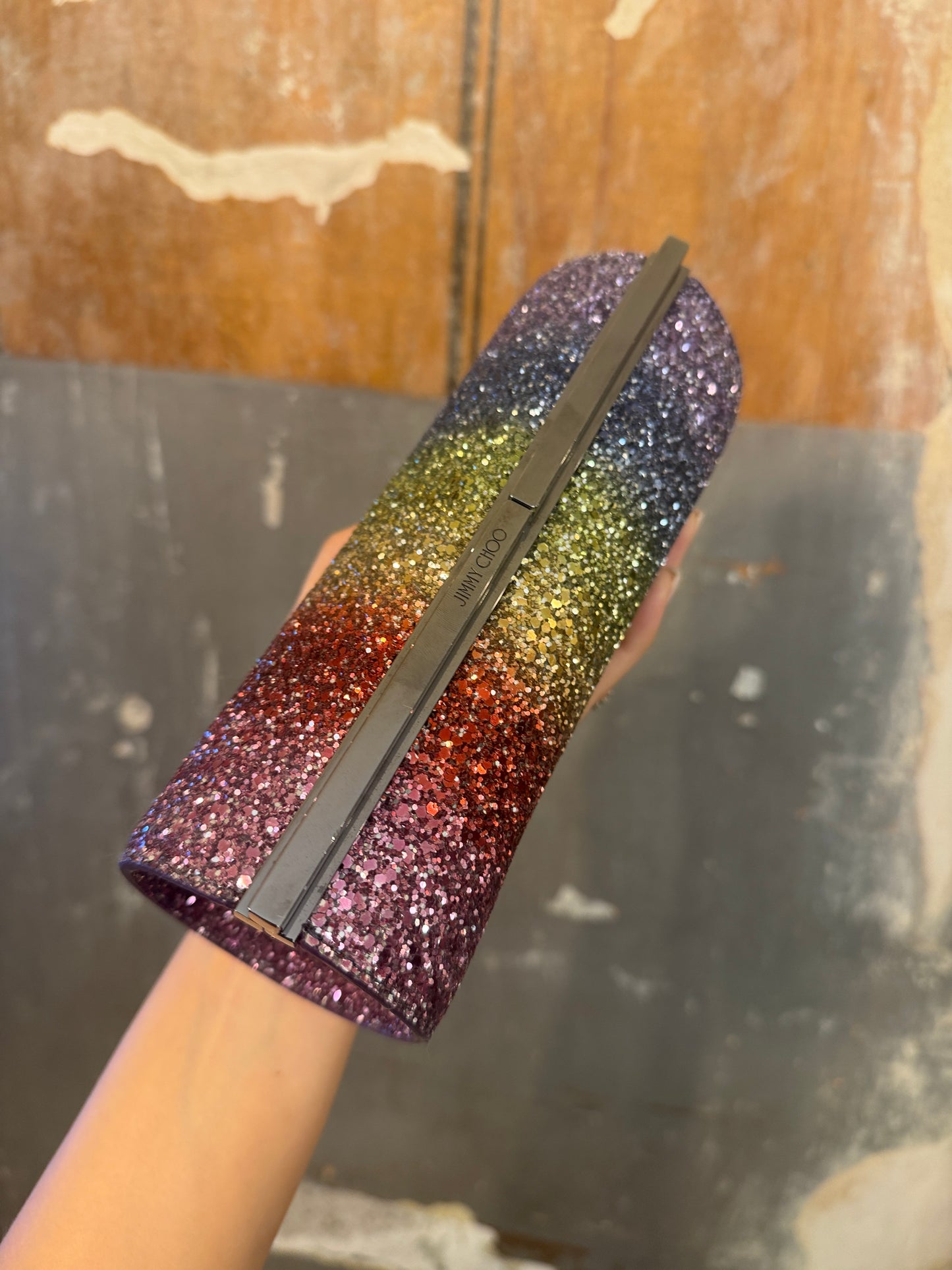 CLUTCH JIMMY CHOO TRINKET GLITTER