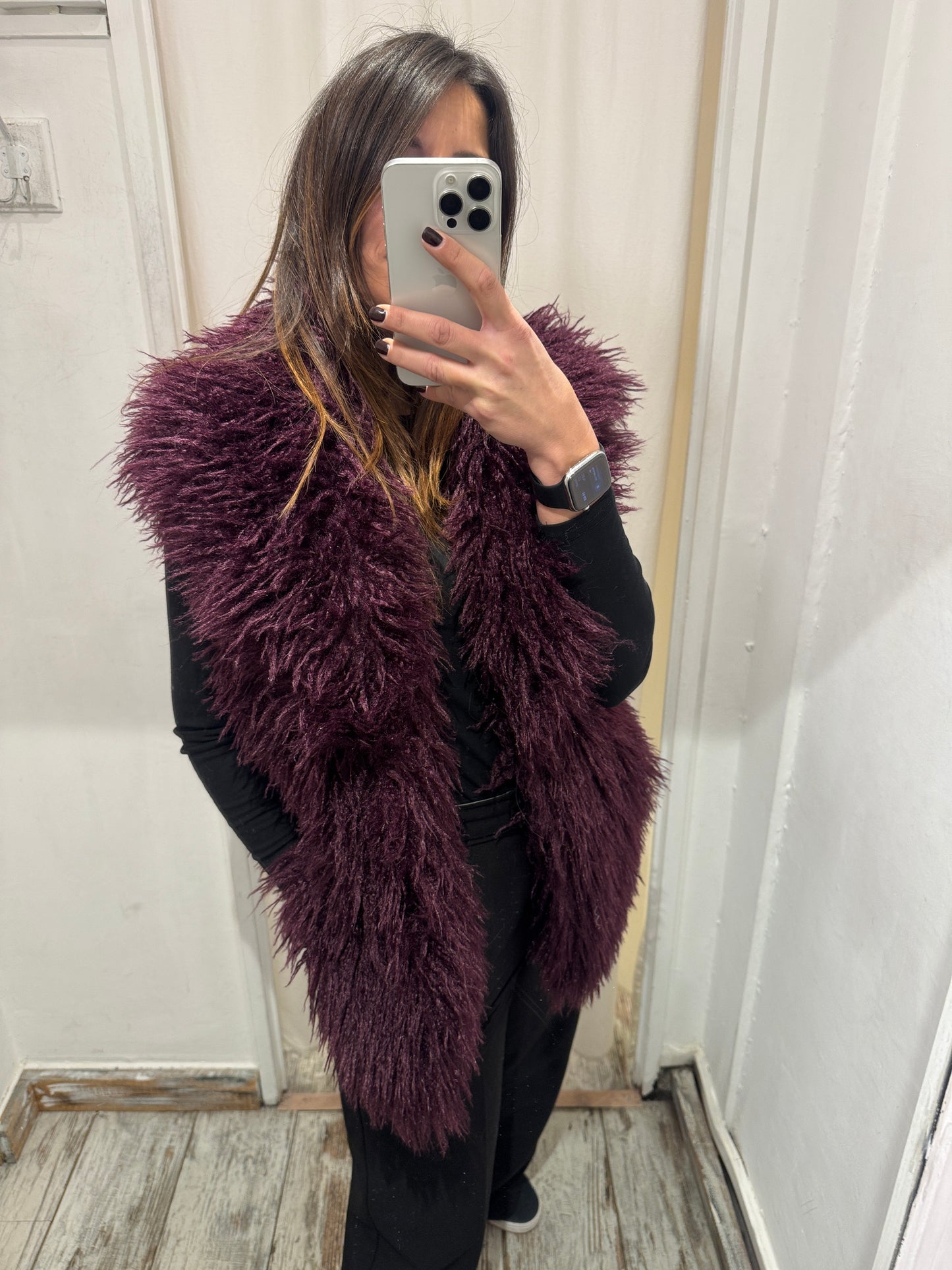 GILET ECOPELLLICCIA MONGOLIA VINACCIA