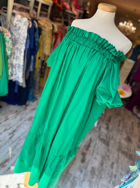 ABITO LONGUETTE SCOLLO BARCA VERDE