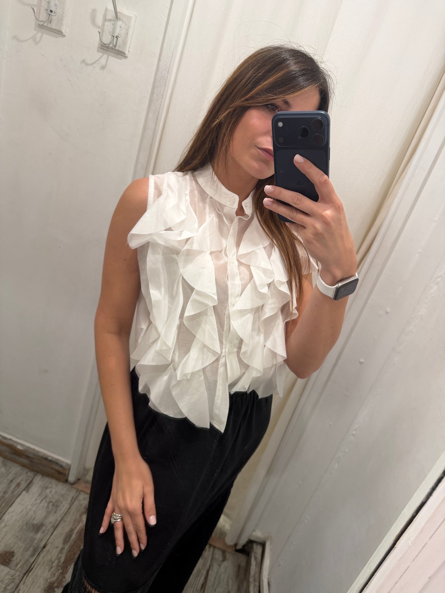NEW COLLECTION - CAMICIA ROUCHES BIANCO