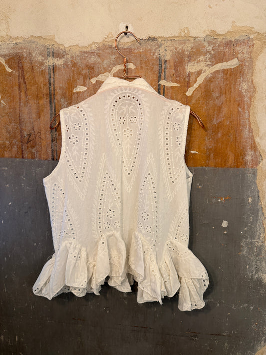 CAMICIA SANGALLO VOLANT BIANCO