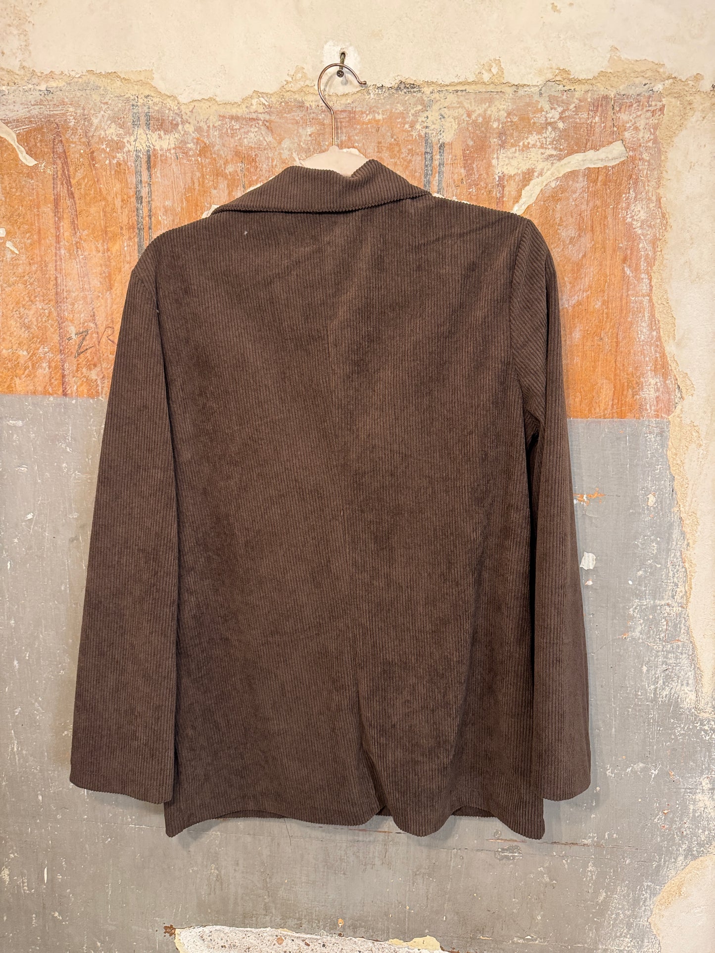 BLAZER VELLUTO COSTINE MARRONE
