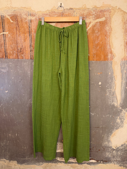 PANTALONE LACCIO COTONE VERDE