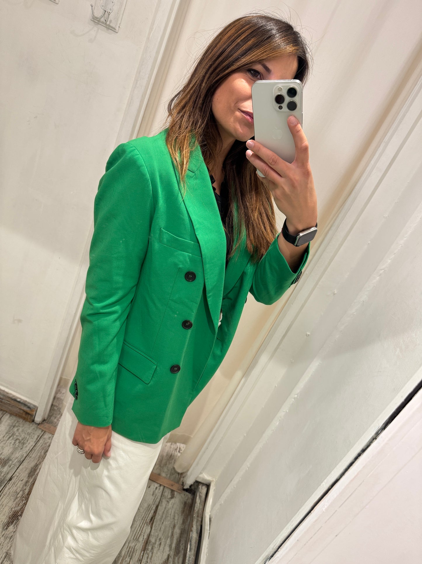 BLAZER JUCCA VERDE DOPPIOPETTO