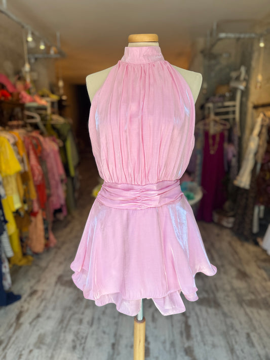 ABITO/TUTA CORTO SATIN ROSA