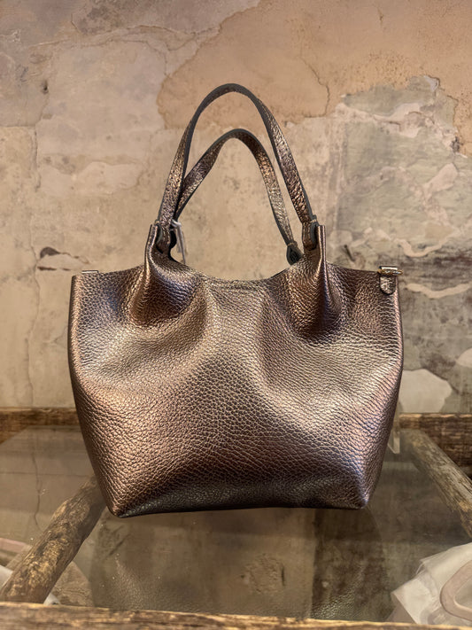 MINI BAG PELLE PIOMBO