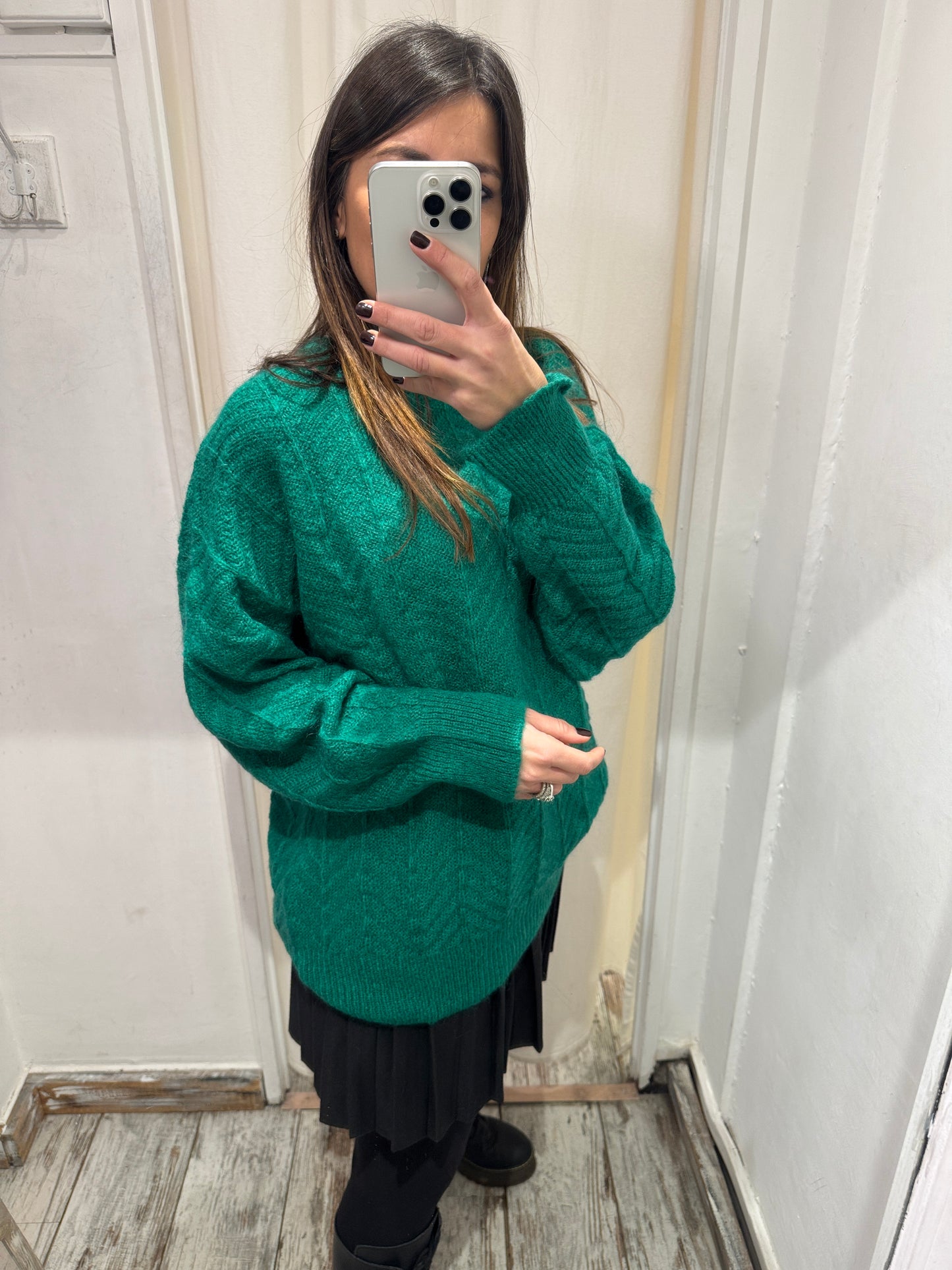 MAGLIA OVER VERDE SMERALDO