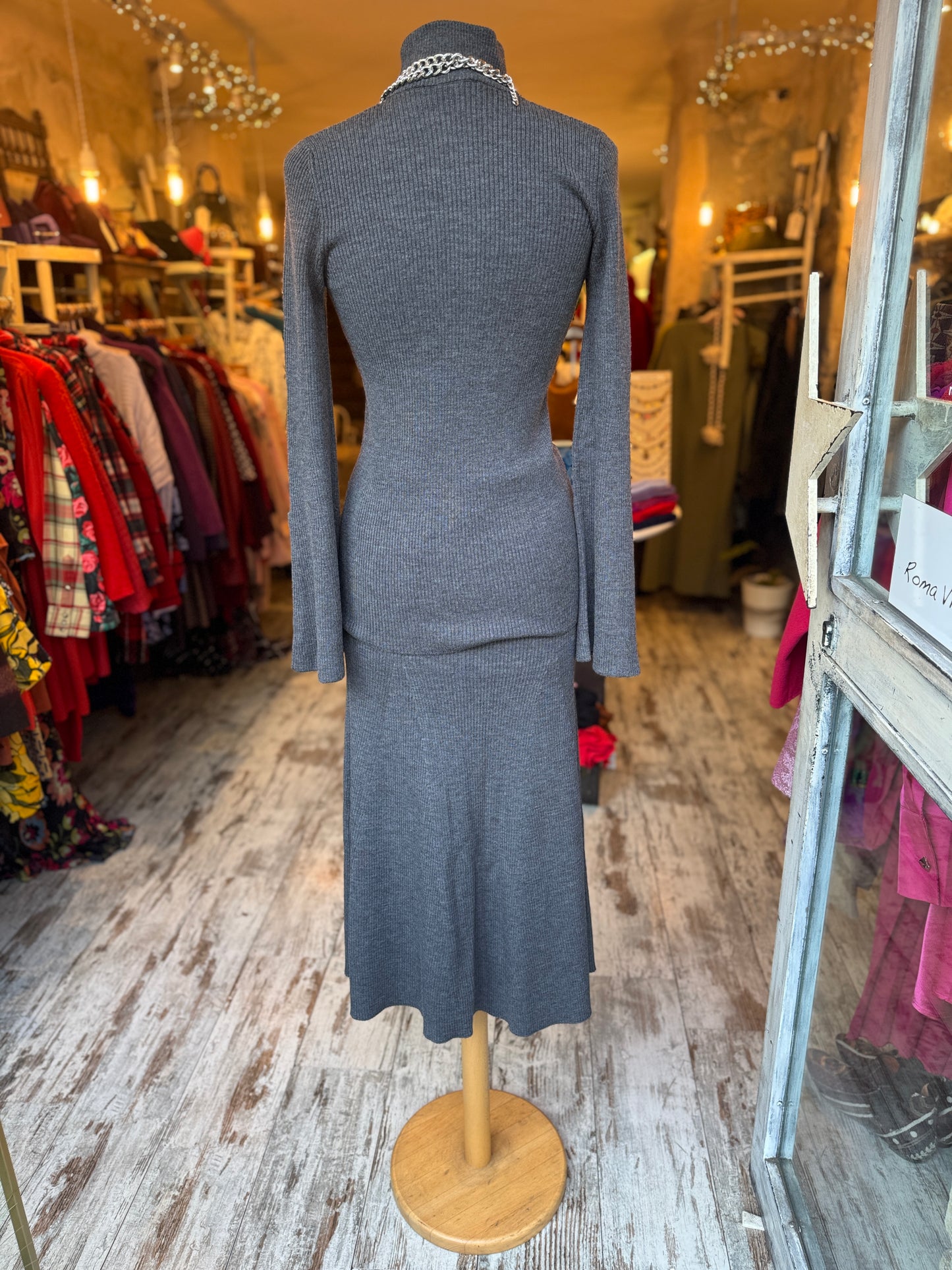 COMPLETO LUISA SPAGNOLI IN MAGLIA GRIGIO
