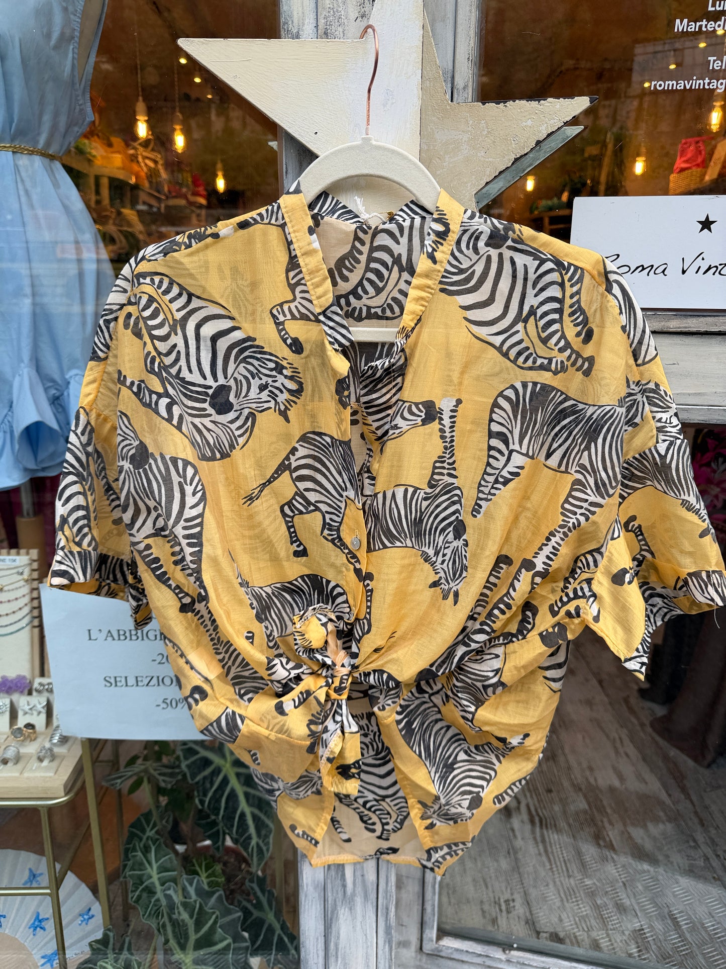 CAMICIA GIALLA ZEBBRE