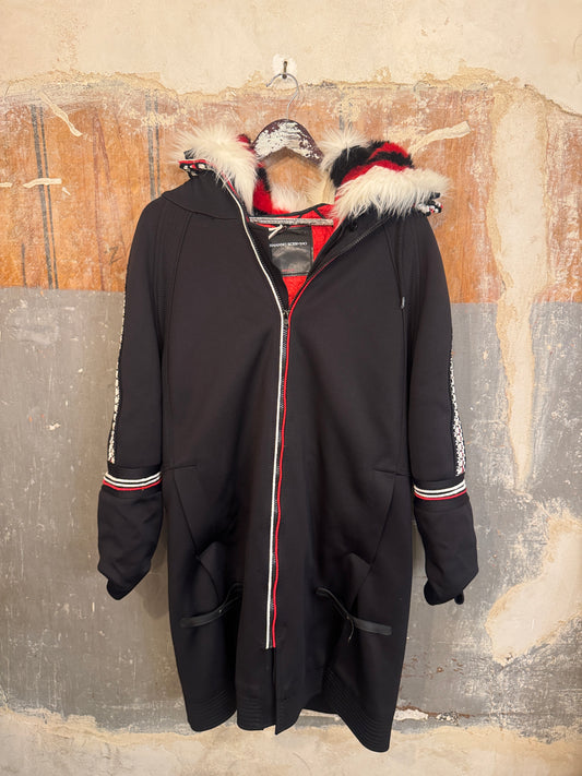 CAPPOTTO SPORTIVO ERMANNO SCERVINO NERO E ROSSO