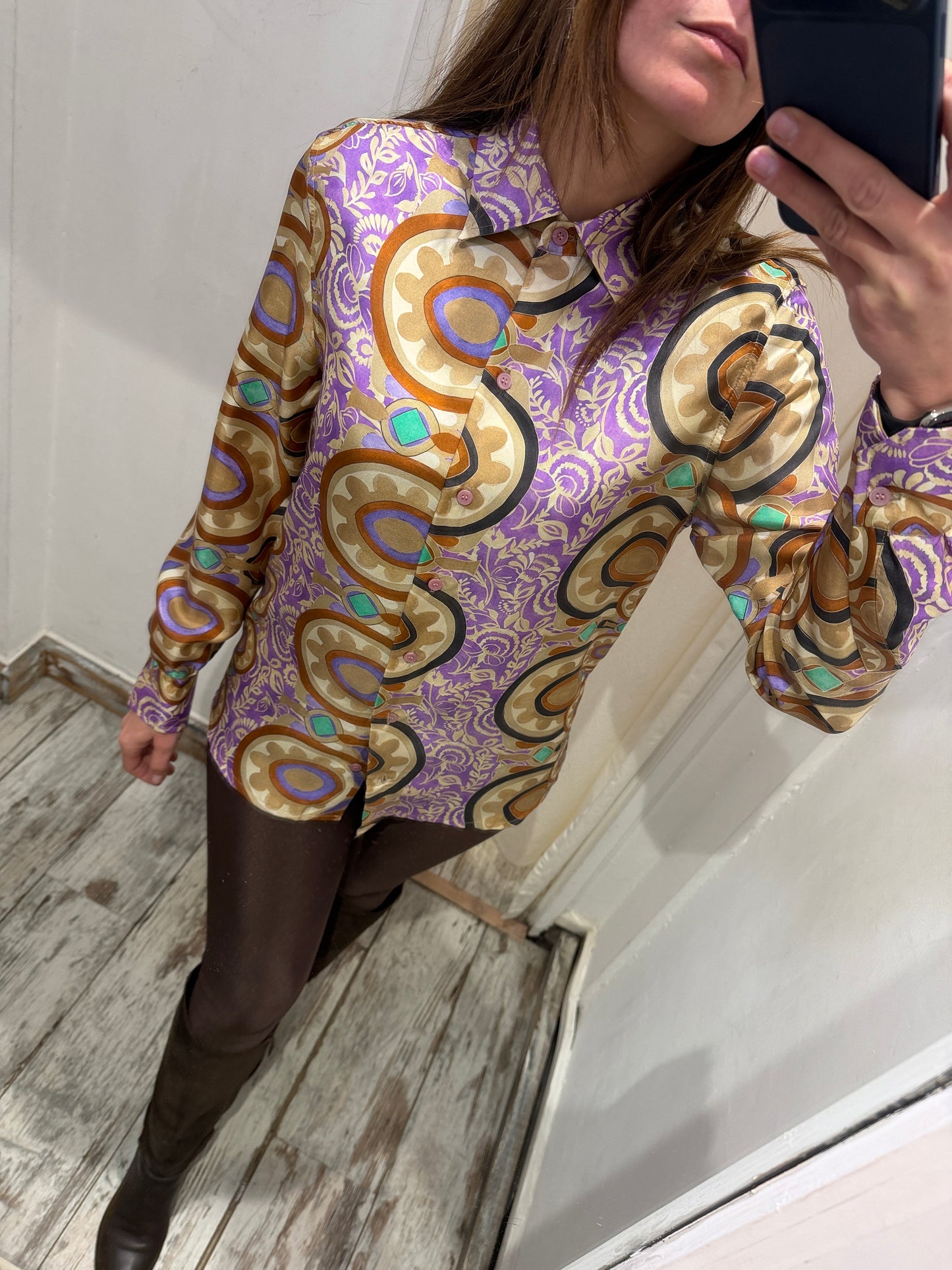 NEW COLLECTION - CAMICIA MALIPARMI SETA MULTICOLORE