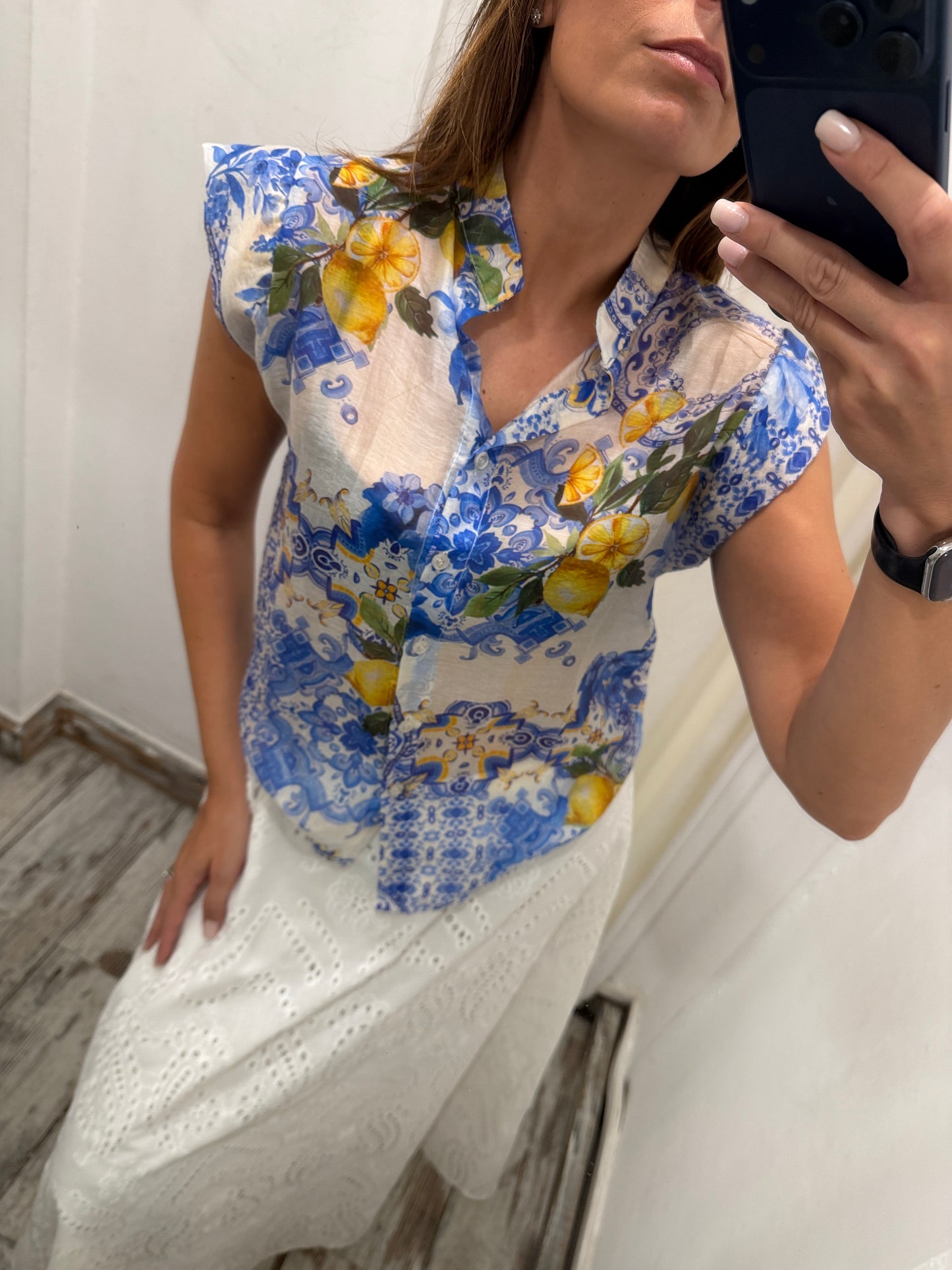 CAMICIA STAMPA CAPRI LIMONI