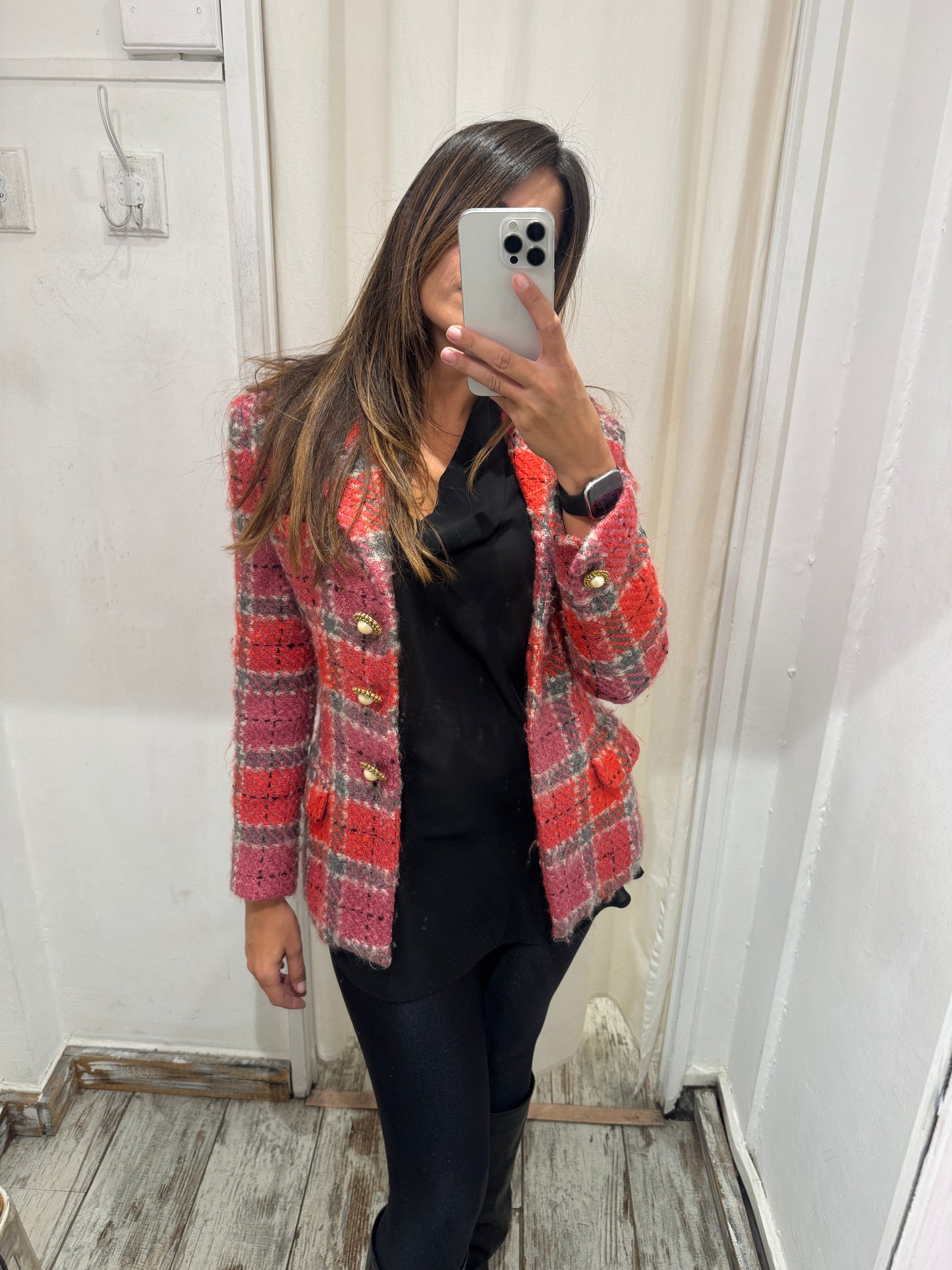 BLAZER CLAMANTIS BOUCLÈ MULTICOLORE