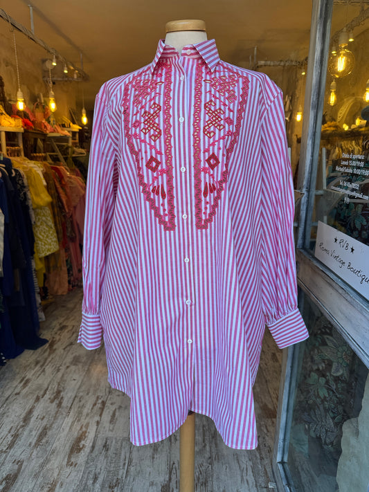 ABITO CAMICIA ERMANNO SCERVINO RIGHE CORALLO