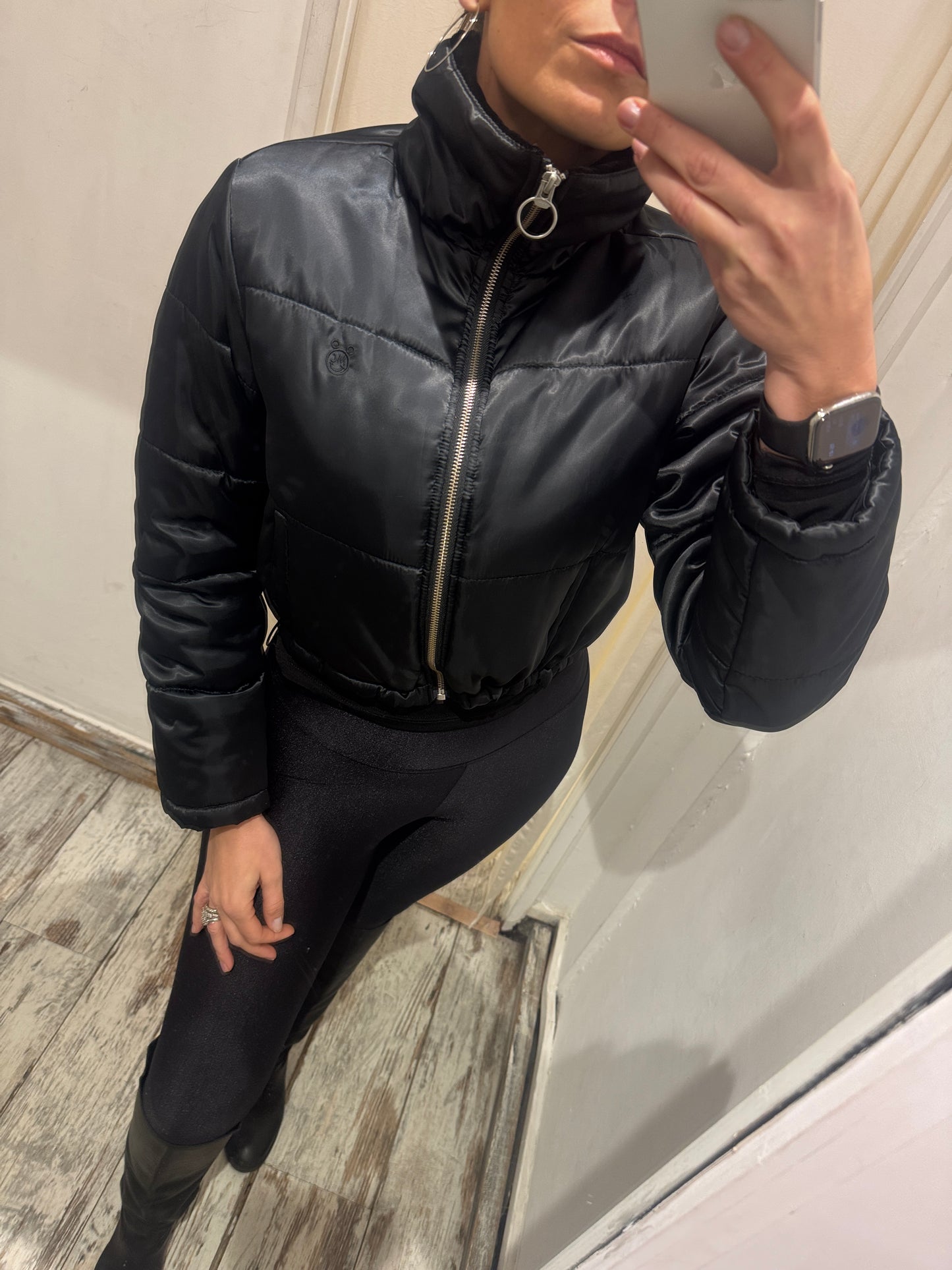 PIUMINO CROP CONVERSE NERO