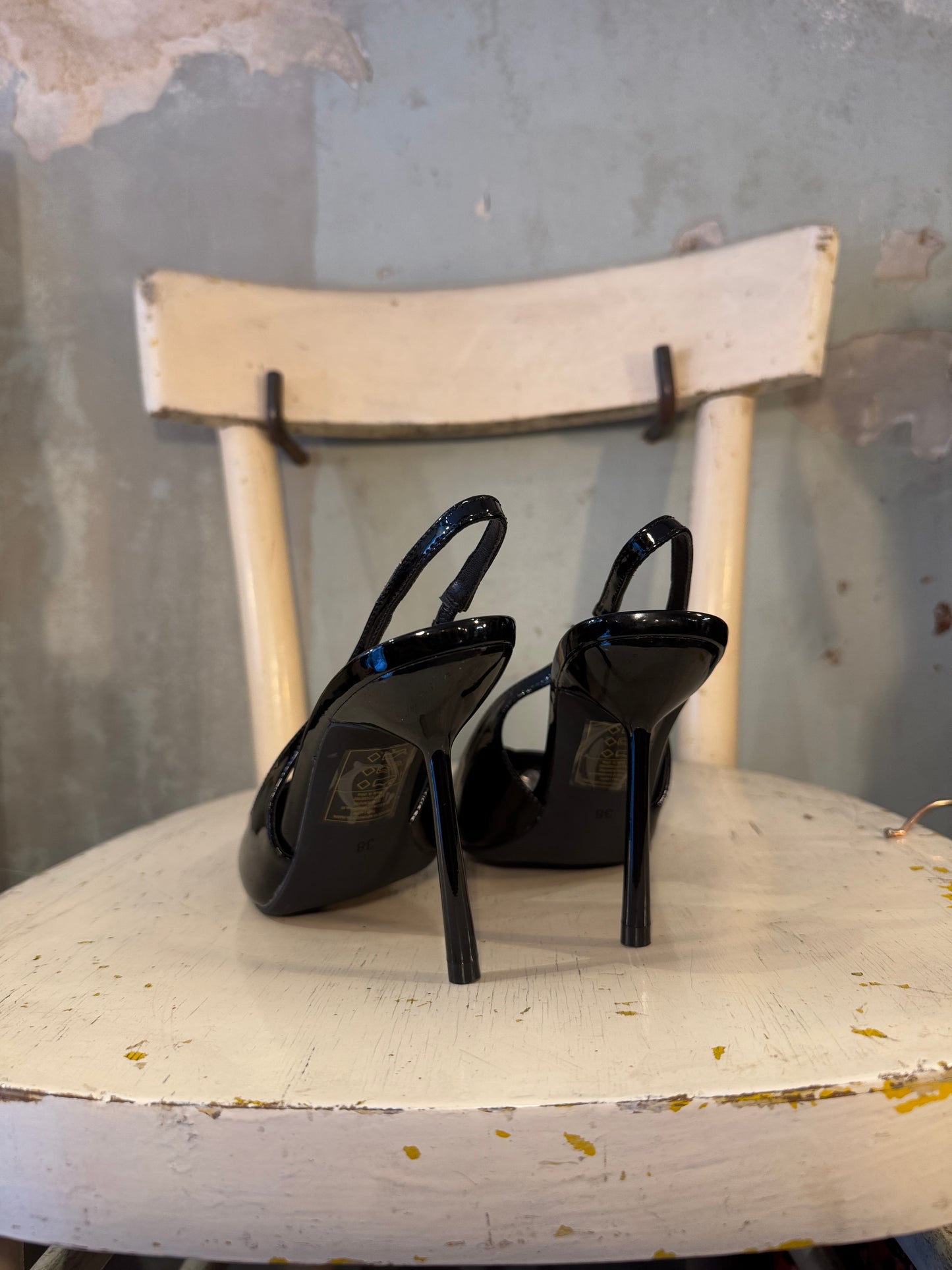 DECOLLETÈ SLINGBACK VERNICE NERO V