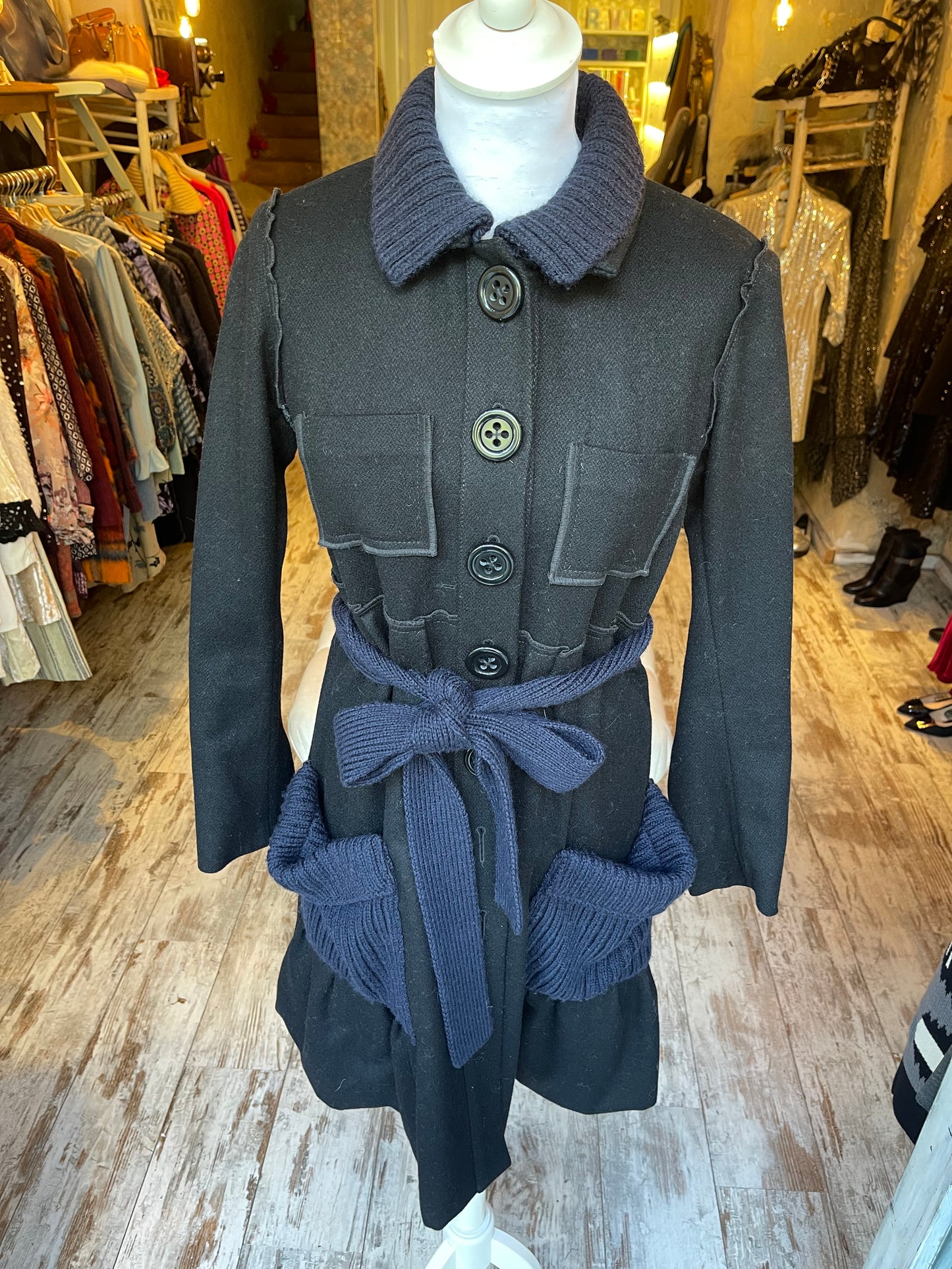 CAPPOTTINO SONIA RYKIEL NERO E BLU