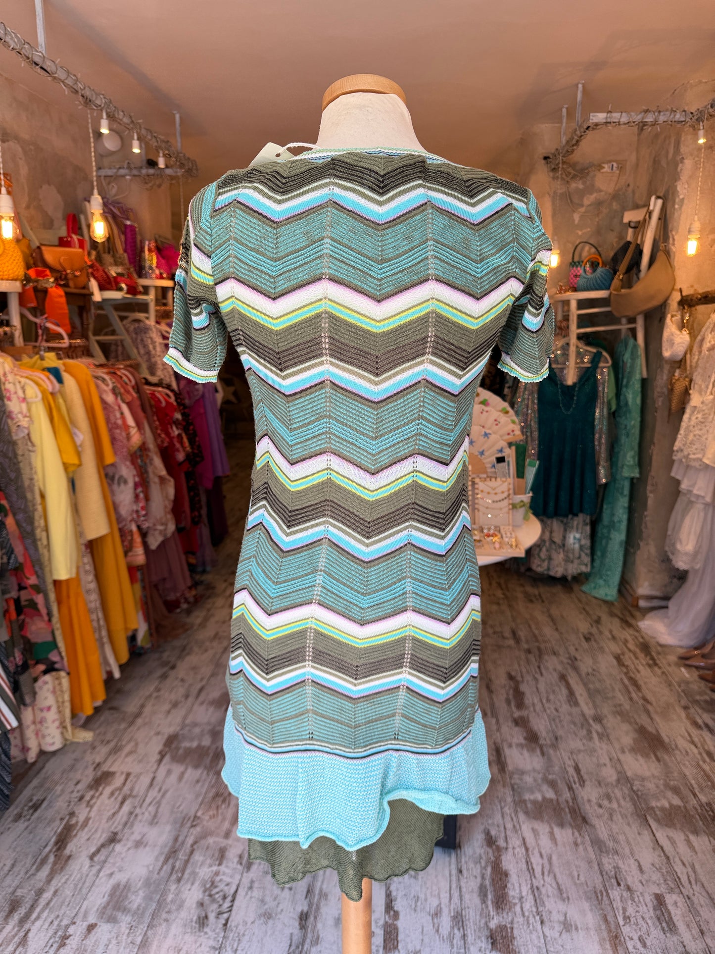 ABITO M MISSONI VERDE MILITARE E CELESTE