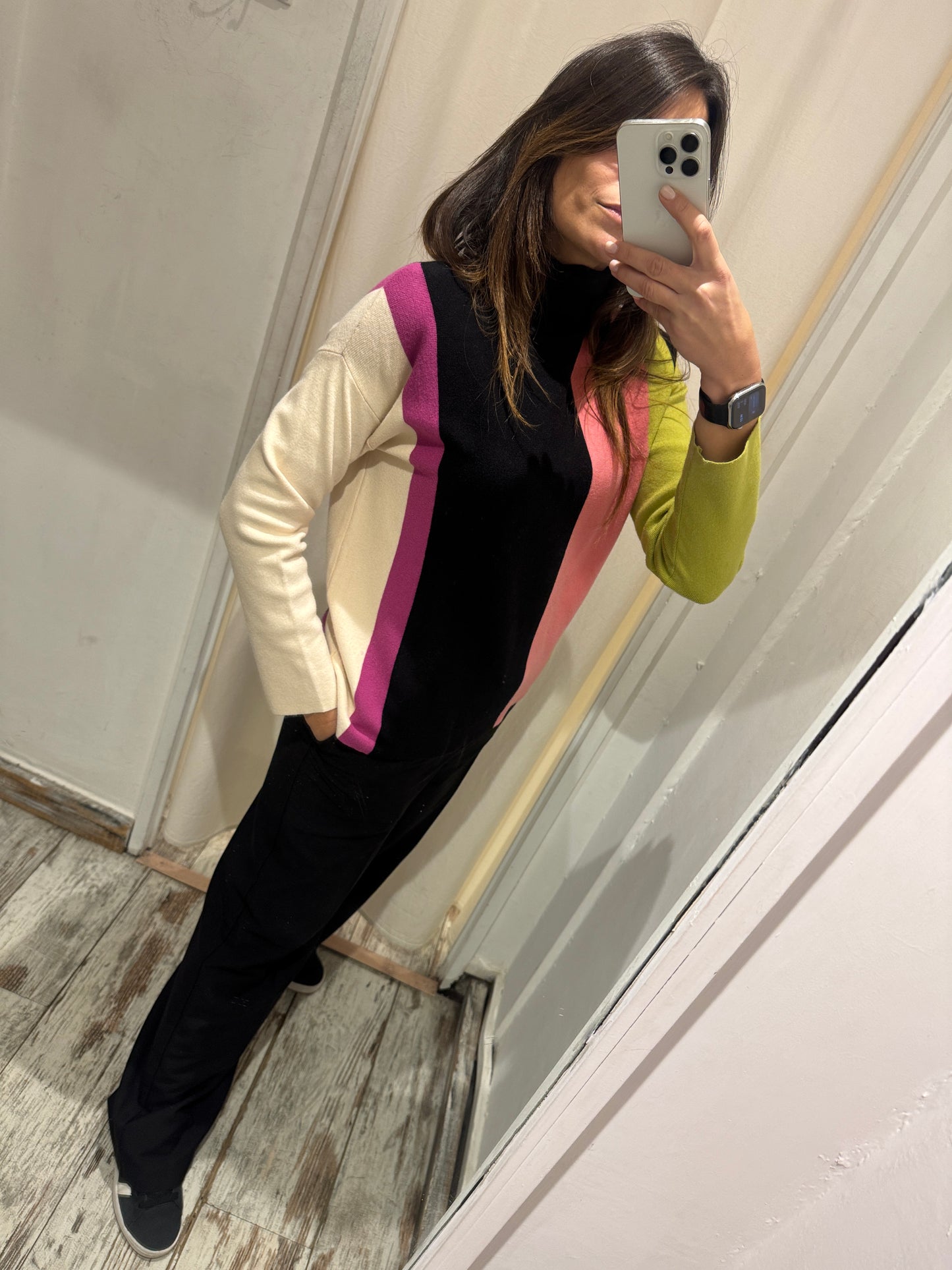 MAGLIA POUR MOI A RIGHE MULTICOLORE