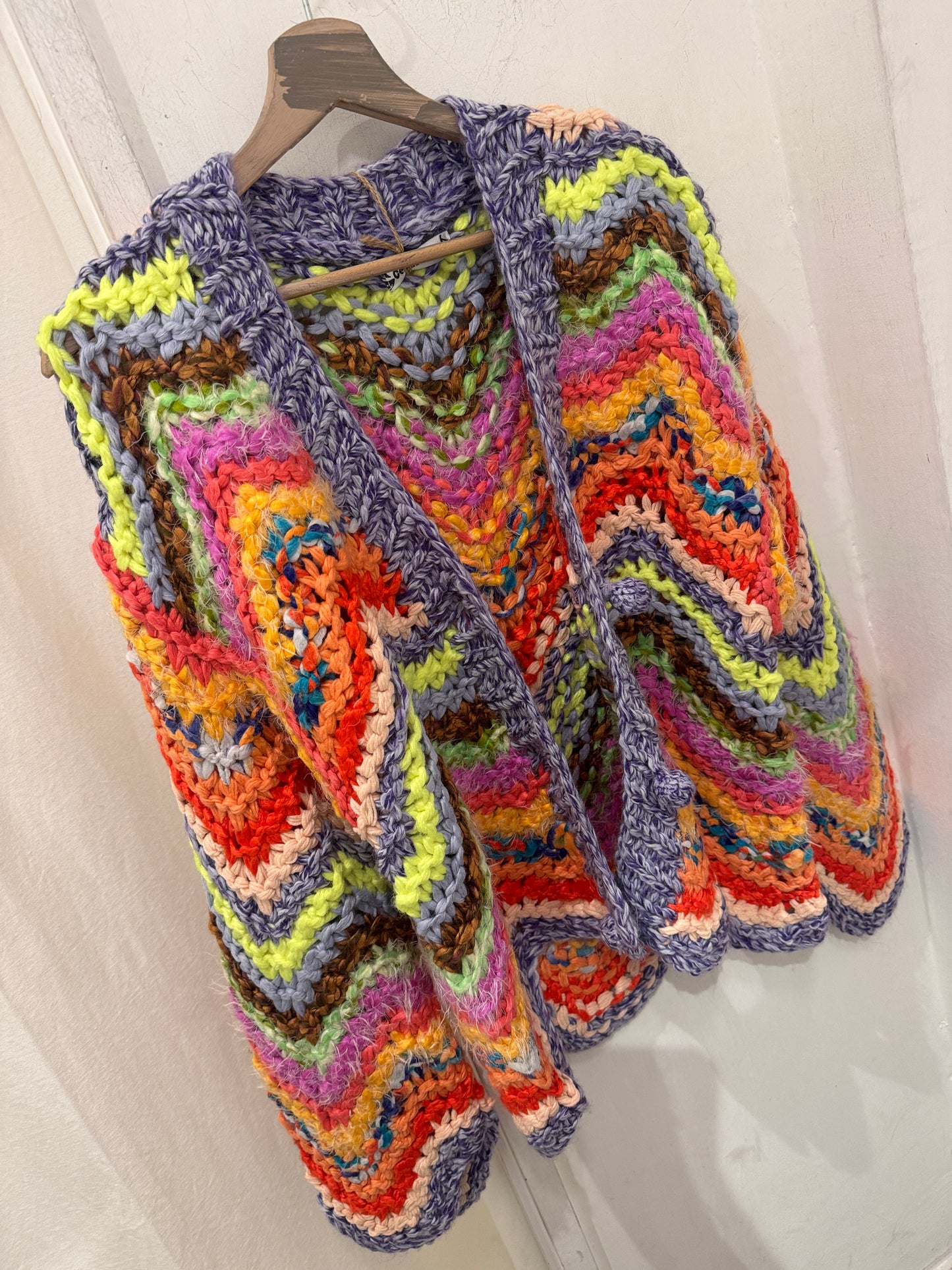 NEW COLLECTION - CARDIGAN UNCINETTO MULTICOLOR